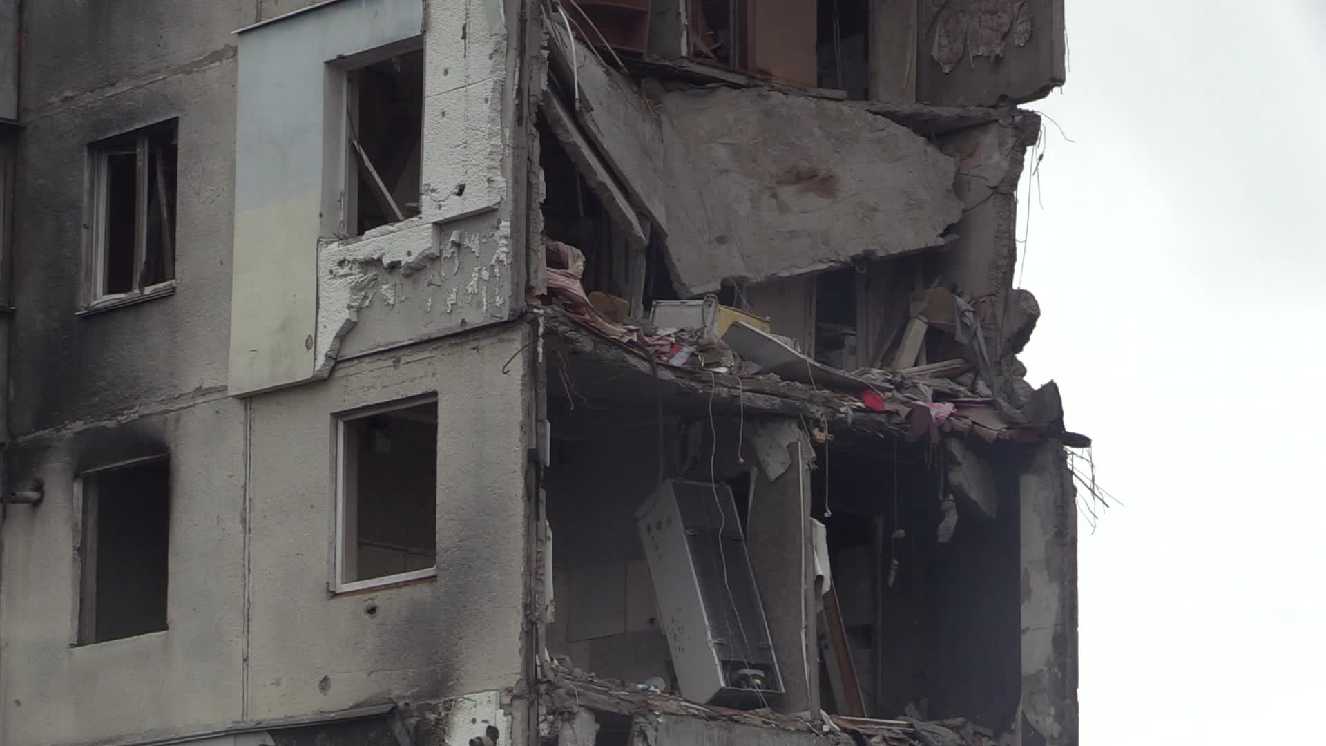 The first anniversary of liberation Borodyanka from Russian troops, amid Russia's invasion of Ukraine.