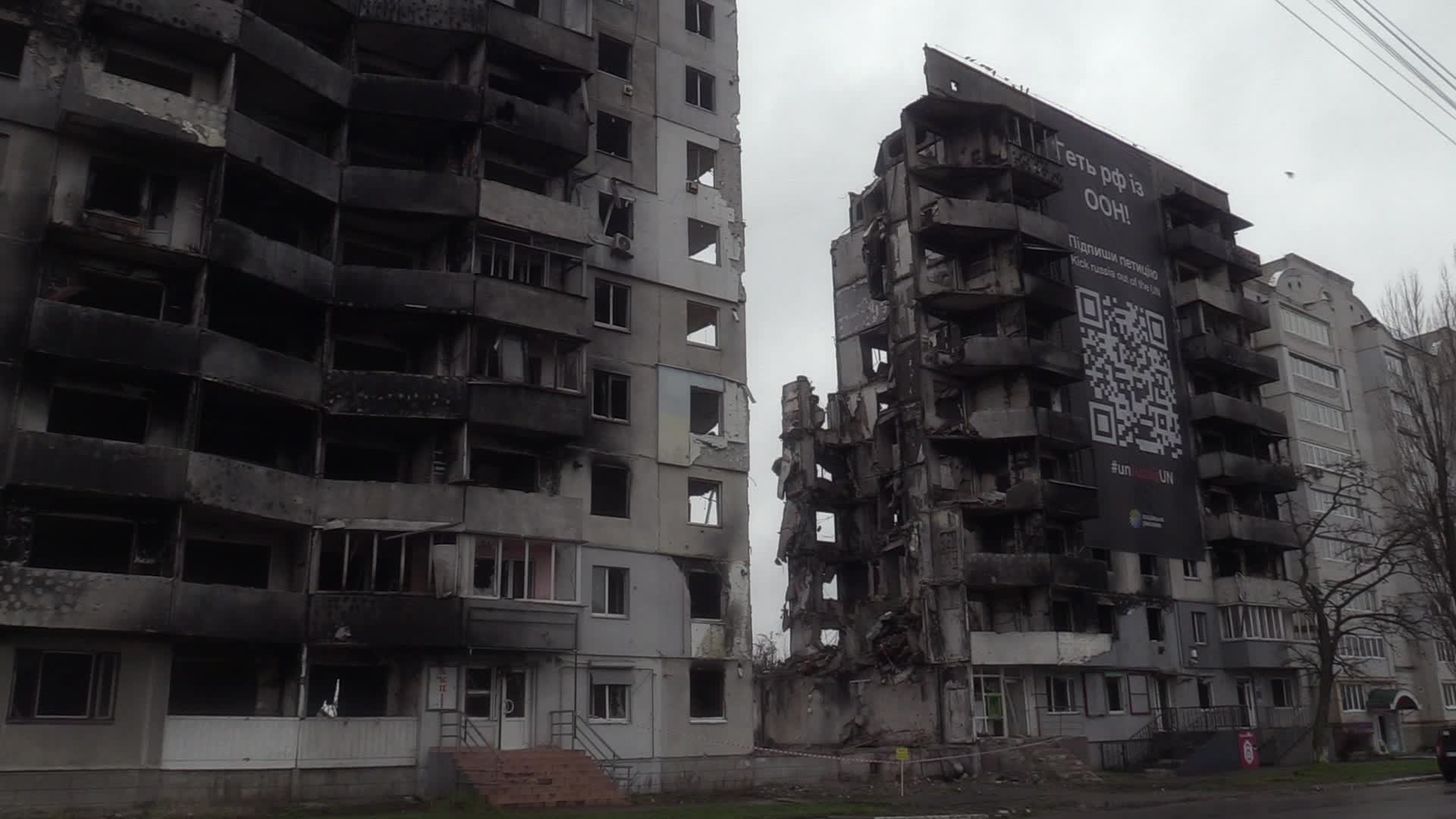 The first anniversary of liberation Borodyanka from Russian troops, amid Russia's invasion of Ukraine.