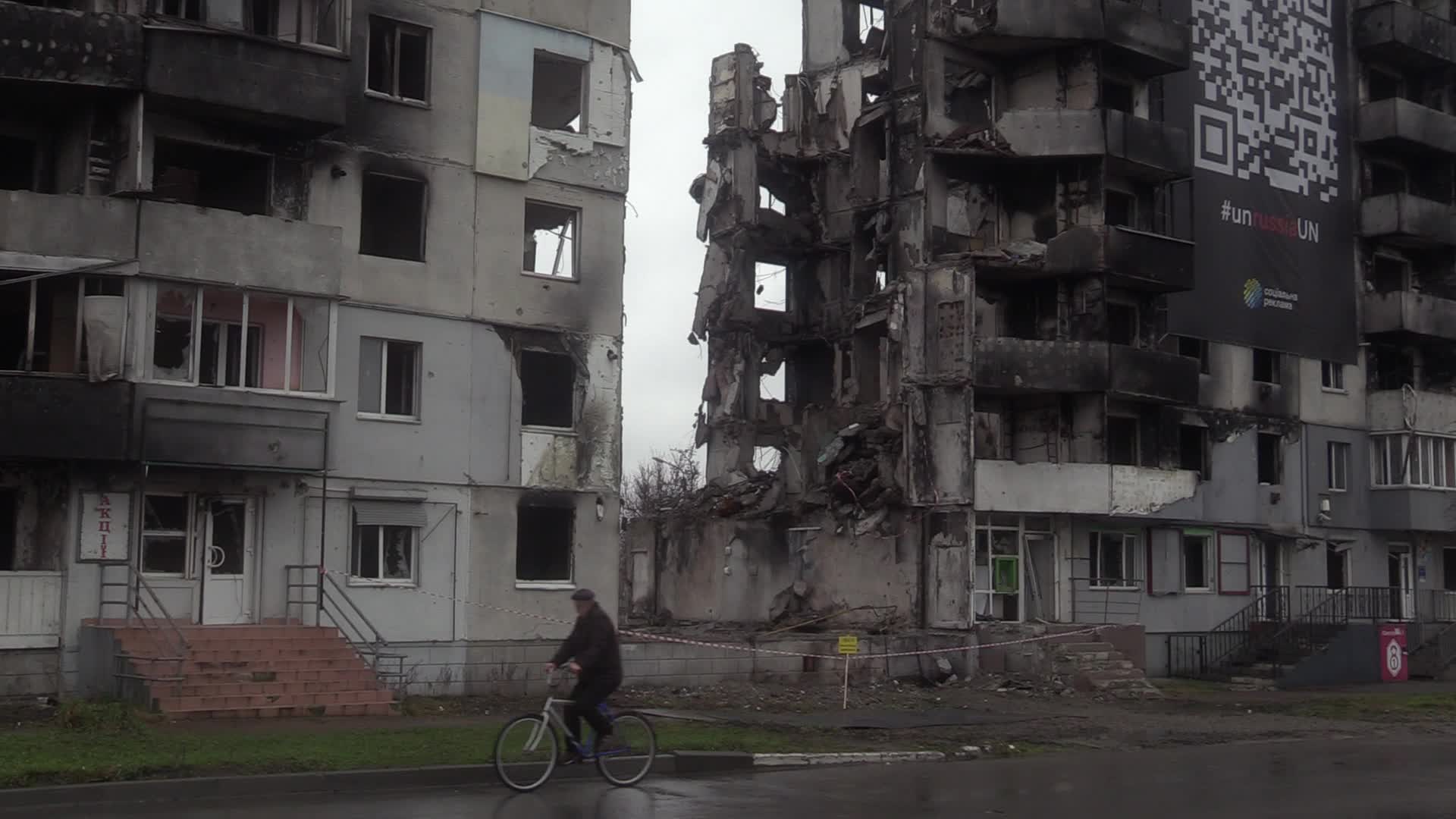The first anniversary of liberation Borodyanka from Russian troops, amid Russia's invasion of Ukraine.