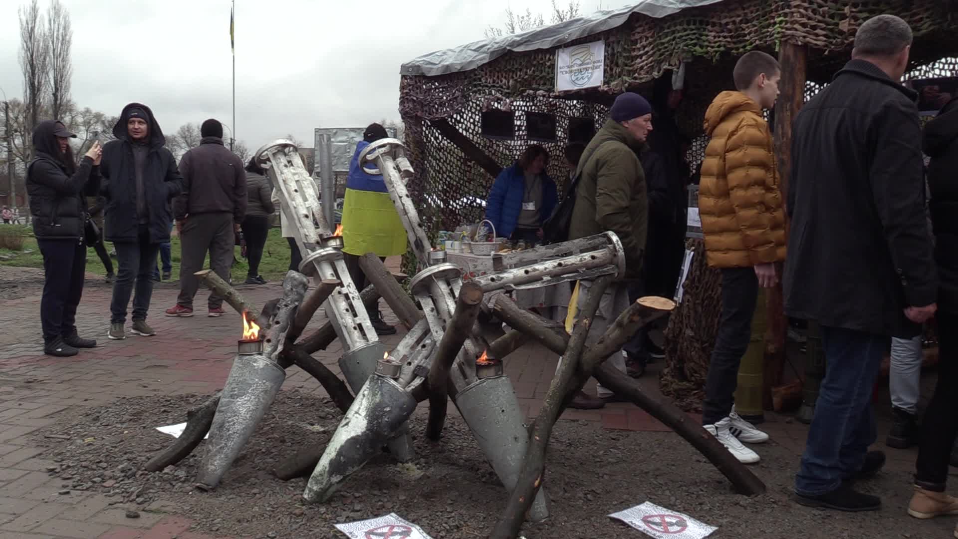 The first anniversary of liberation Borodyanka from Russian troops, amid Russia's invasion of Ukraine.