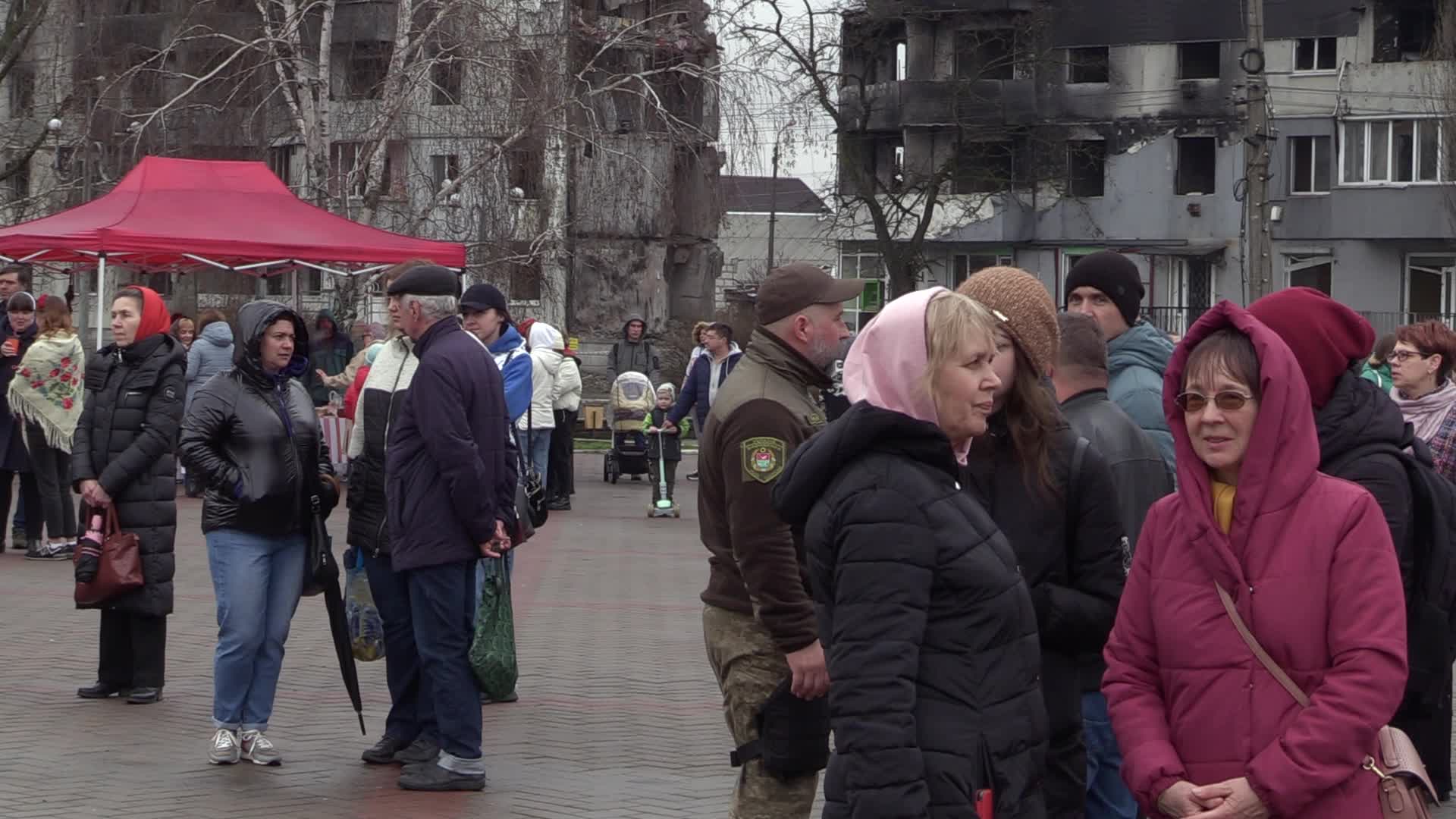The first anniversary of liberation Borodyanka from Russian troops, amid Russia's invasion of Ukraine.