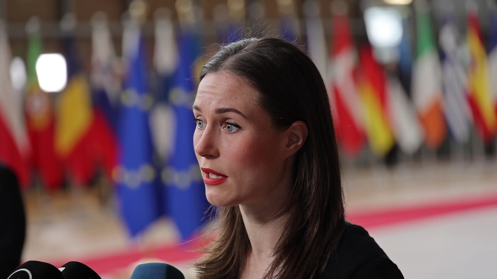 Sanna Marin Prime Minister of Finland at the European Council