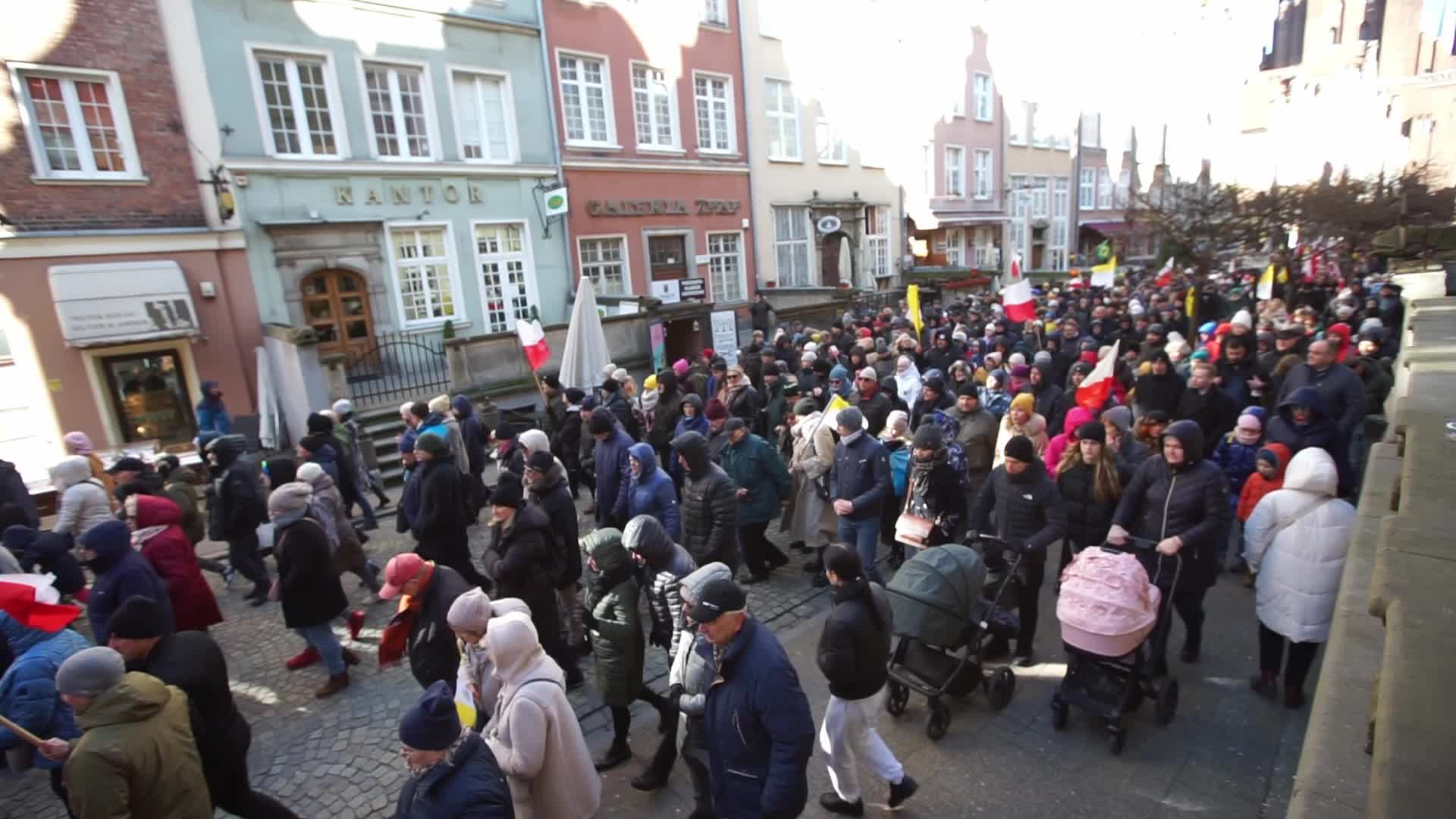March In Defense Of John Paul II In Gdansk, Poland