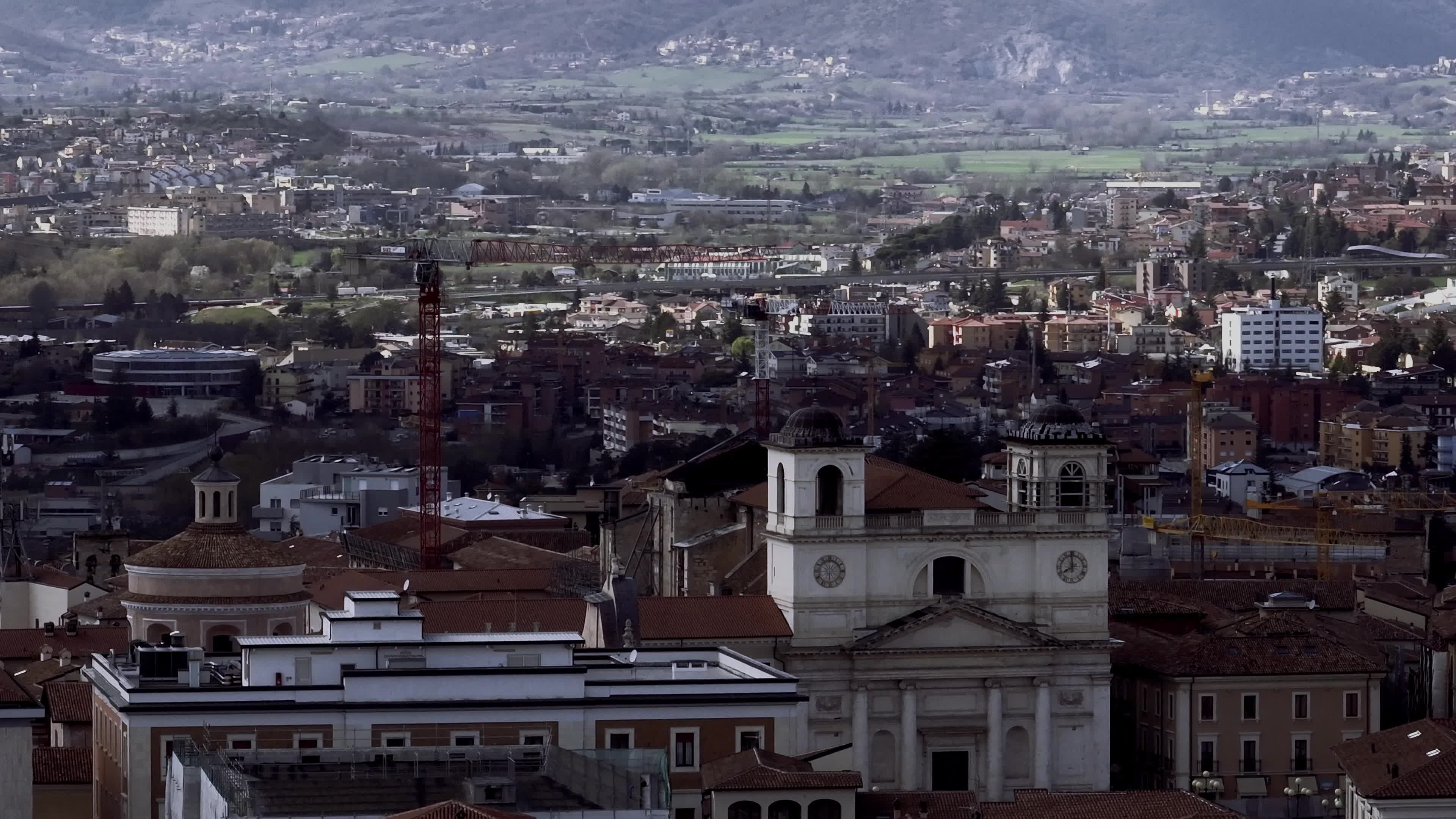 Drone View Of L'Aquila Nearly 14 Years After the 2009 Earthquake