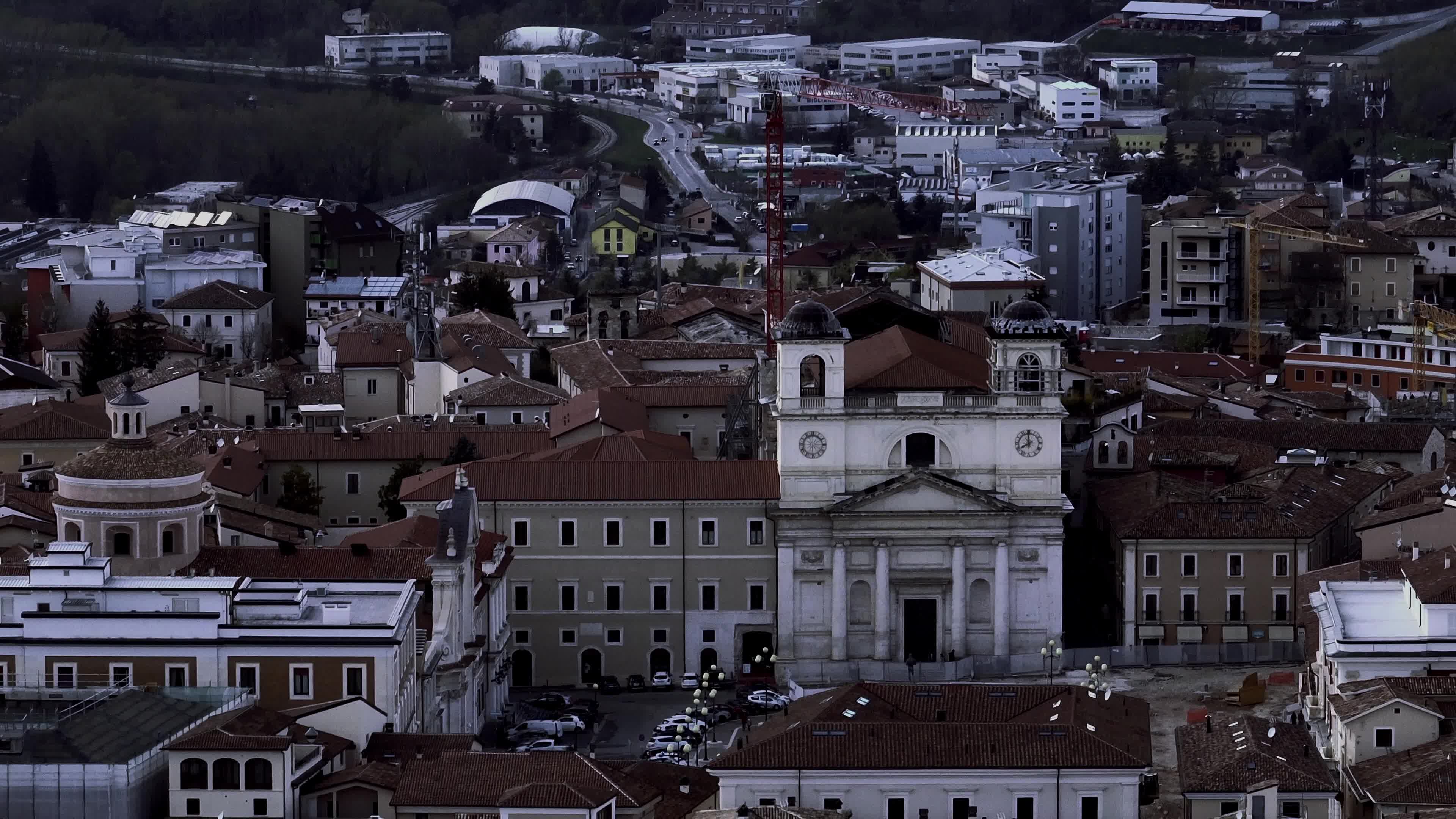 Drone View Of L'Aquila Nearly 14 Years After the 2009 Earthquake
