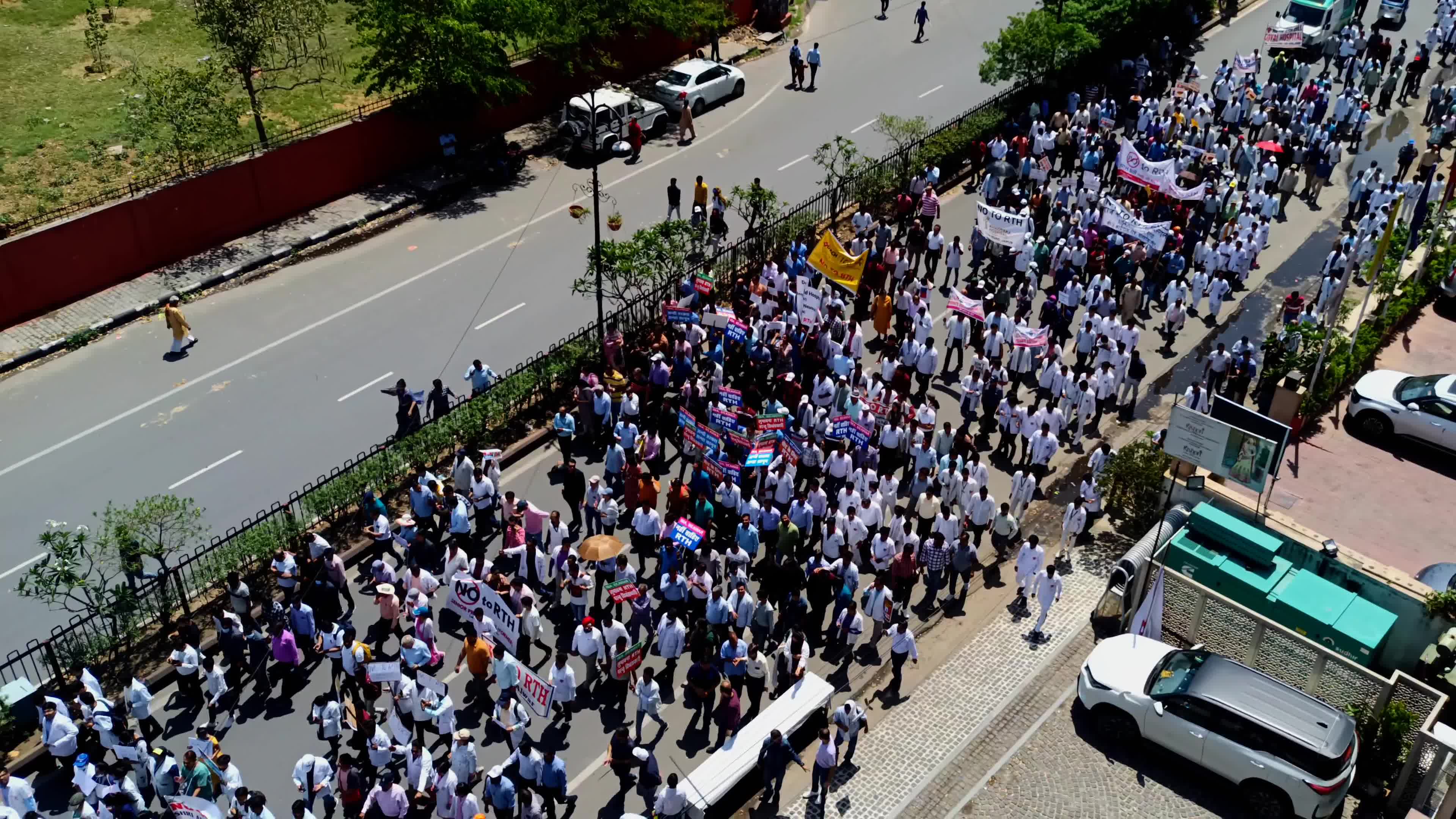 Doctors Protest Rally Against Rajasthan's Right to Health Bill In Jaipur 