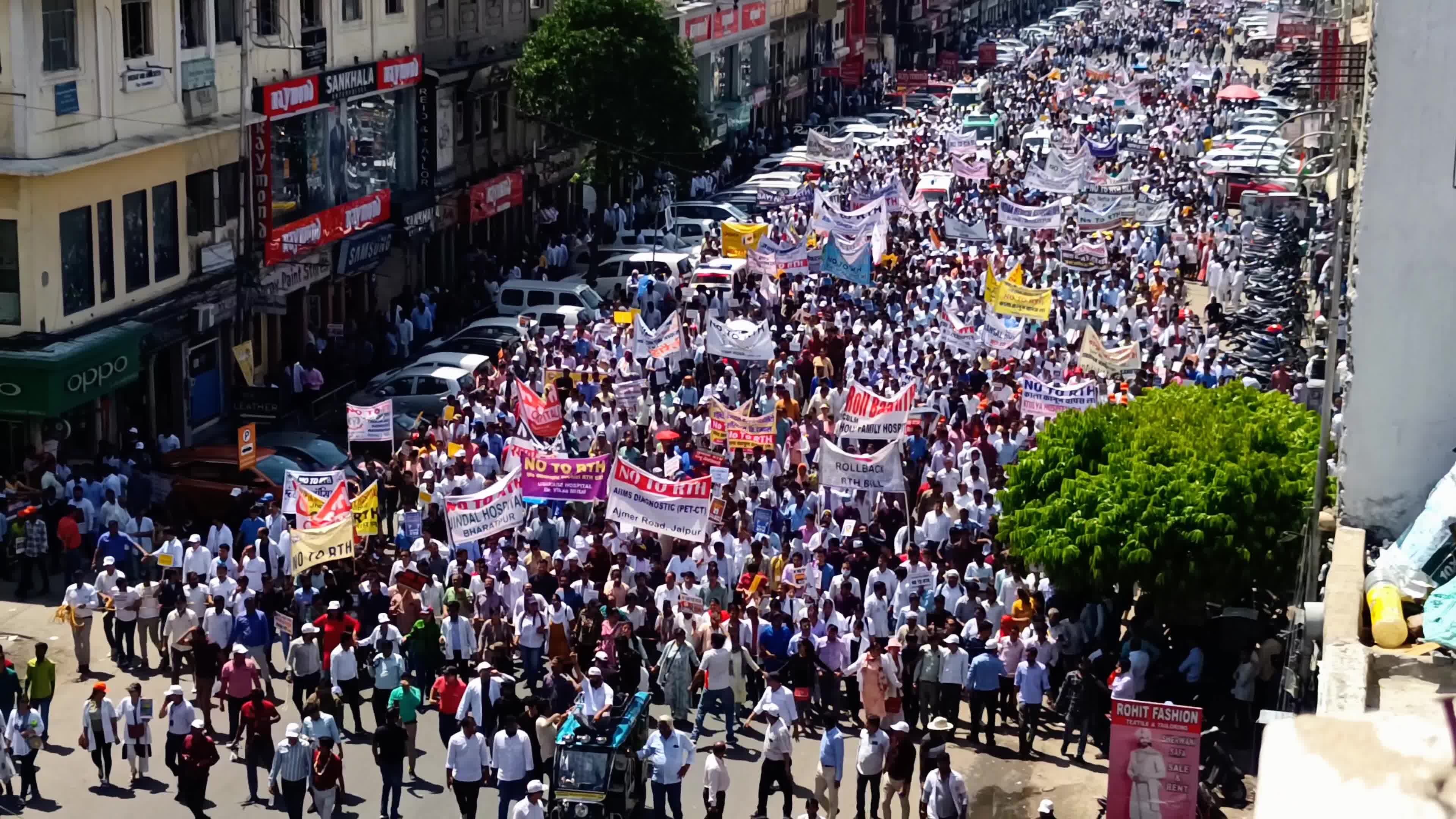 Doctors Protest Rally Against Rajasthan's Right to Health Bill In Jaipur 
