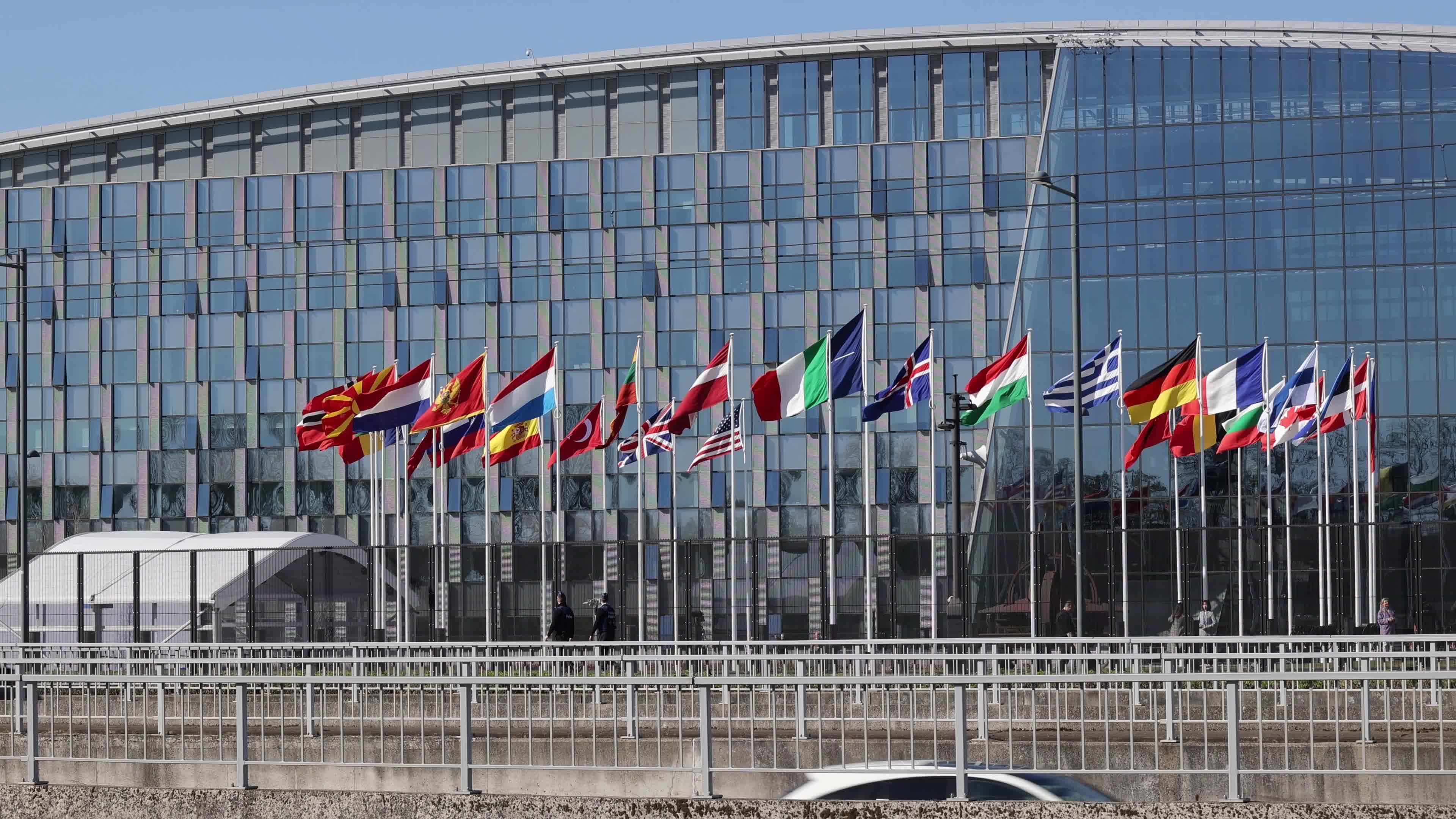 Flag raising ceremony as NATO adds Finland