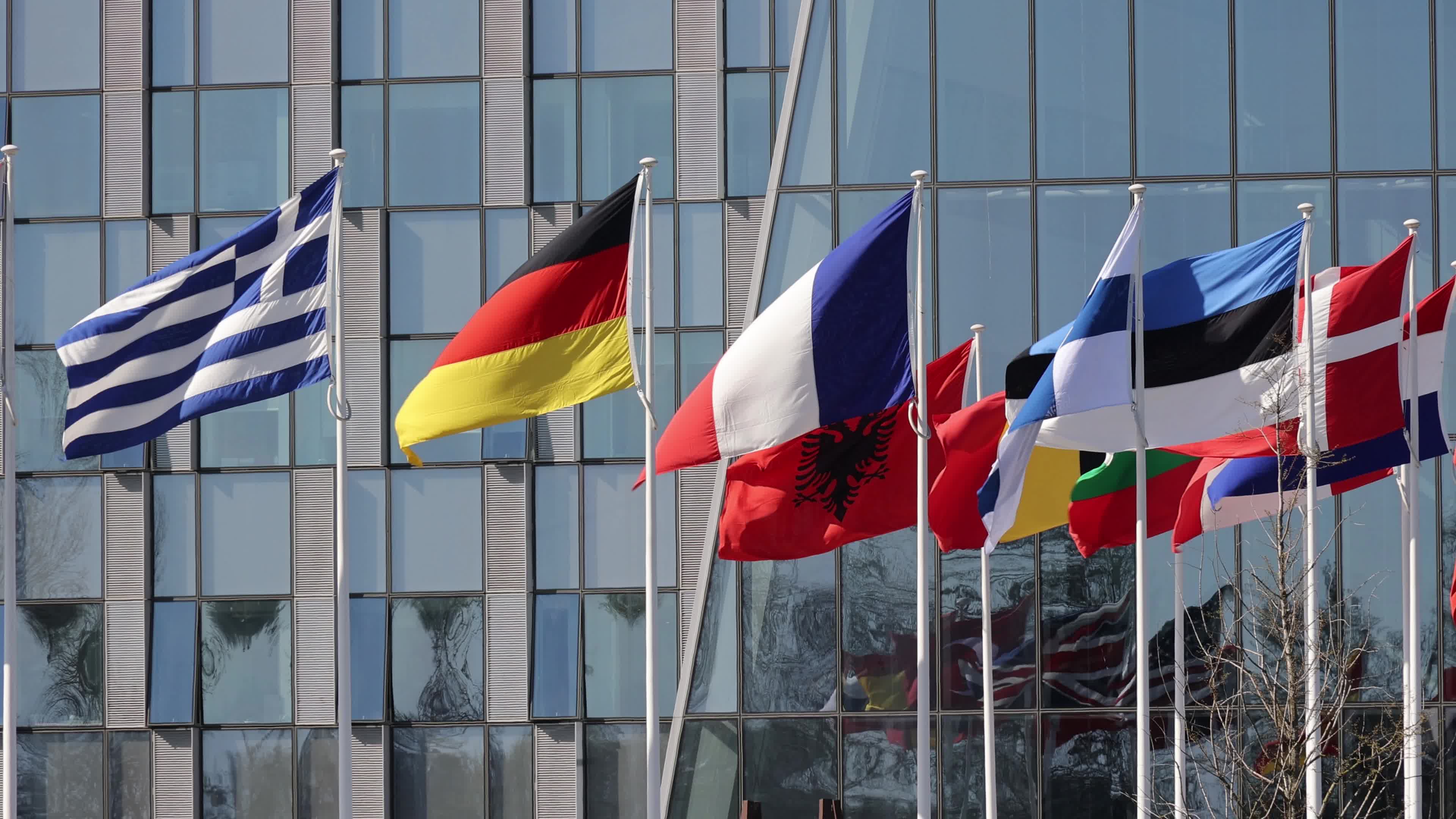 Flag raising ceremony as NATO adds Finland