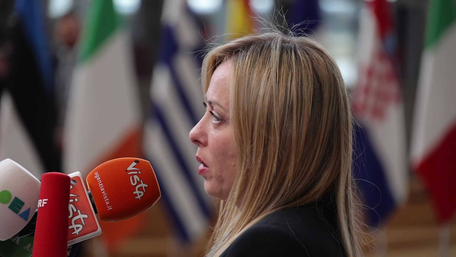 Giorgia Meloni Prime Minister of Italy at the European Council