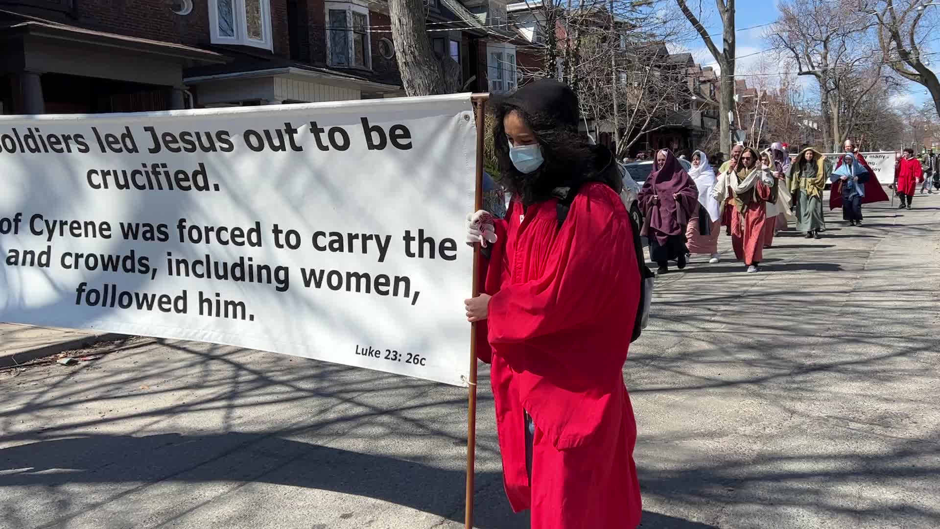 Good Friday Procession During Holy Week In Toronto