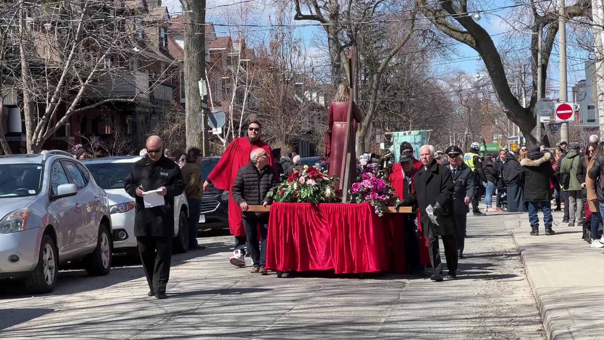 Good Friday Procession During Holy Week In Toronto