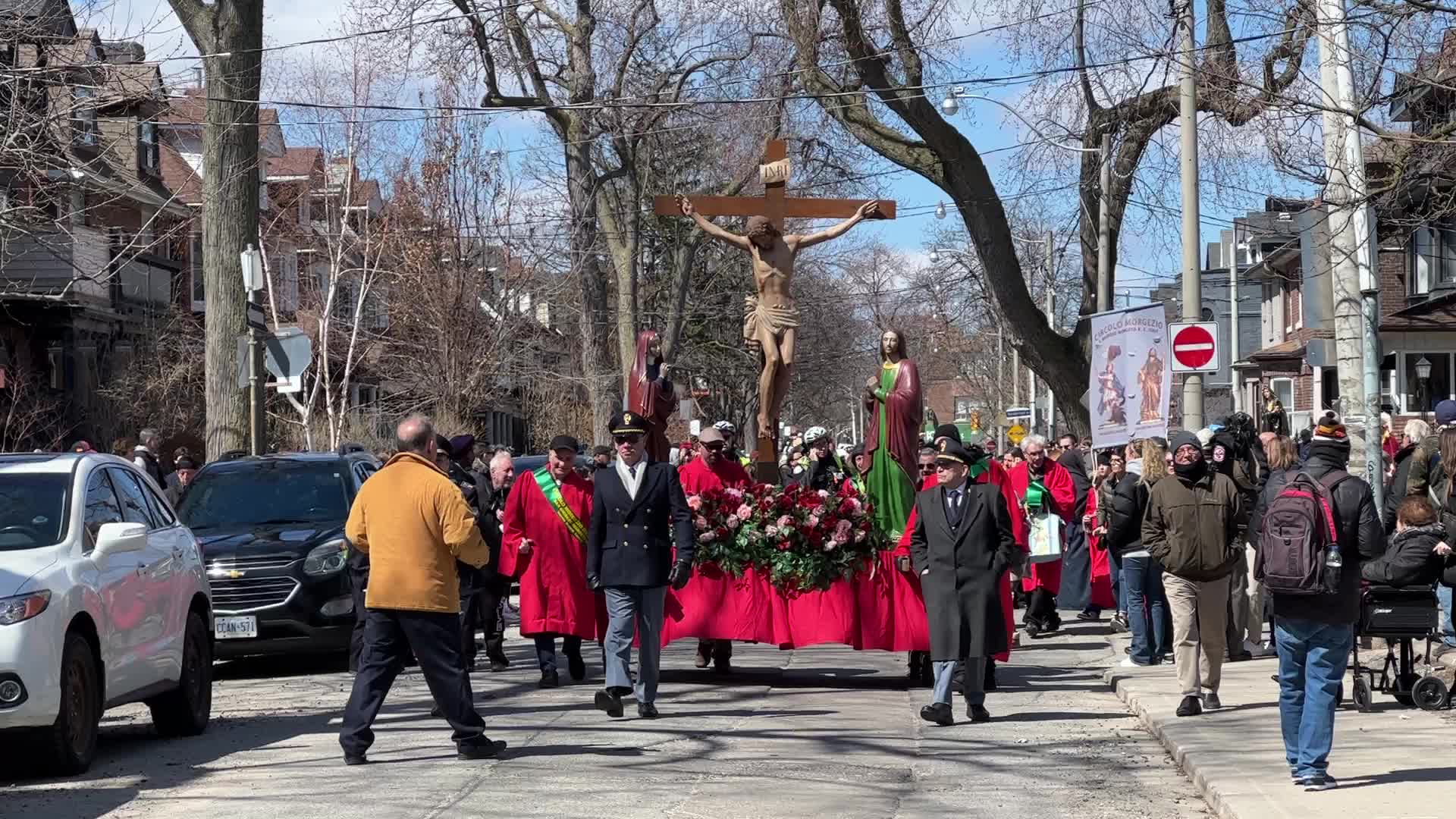 Good Friday Procession During Holy Week In Toronto