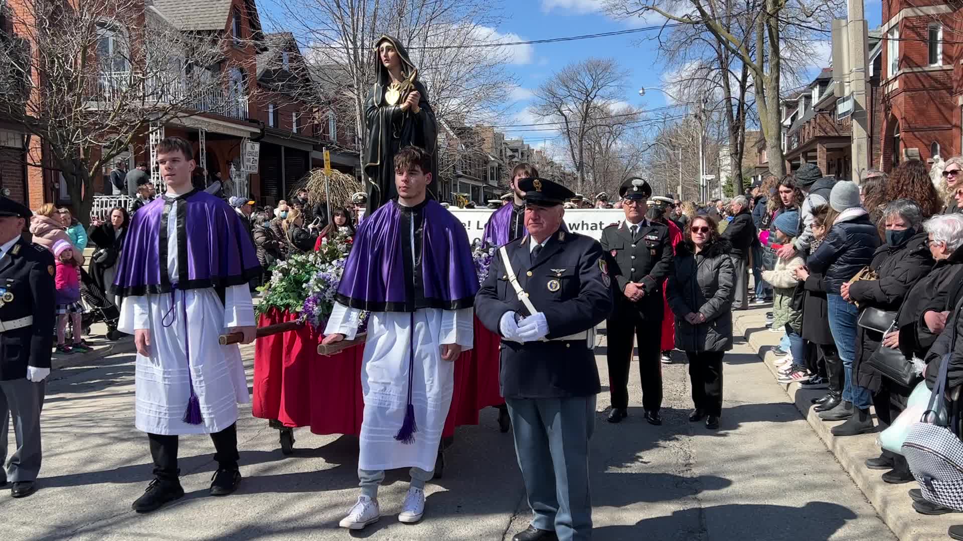 Good Friday Procession During Holy Week In Toronto
