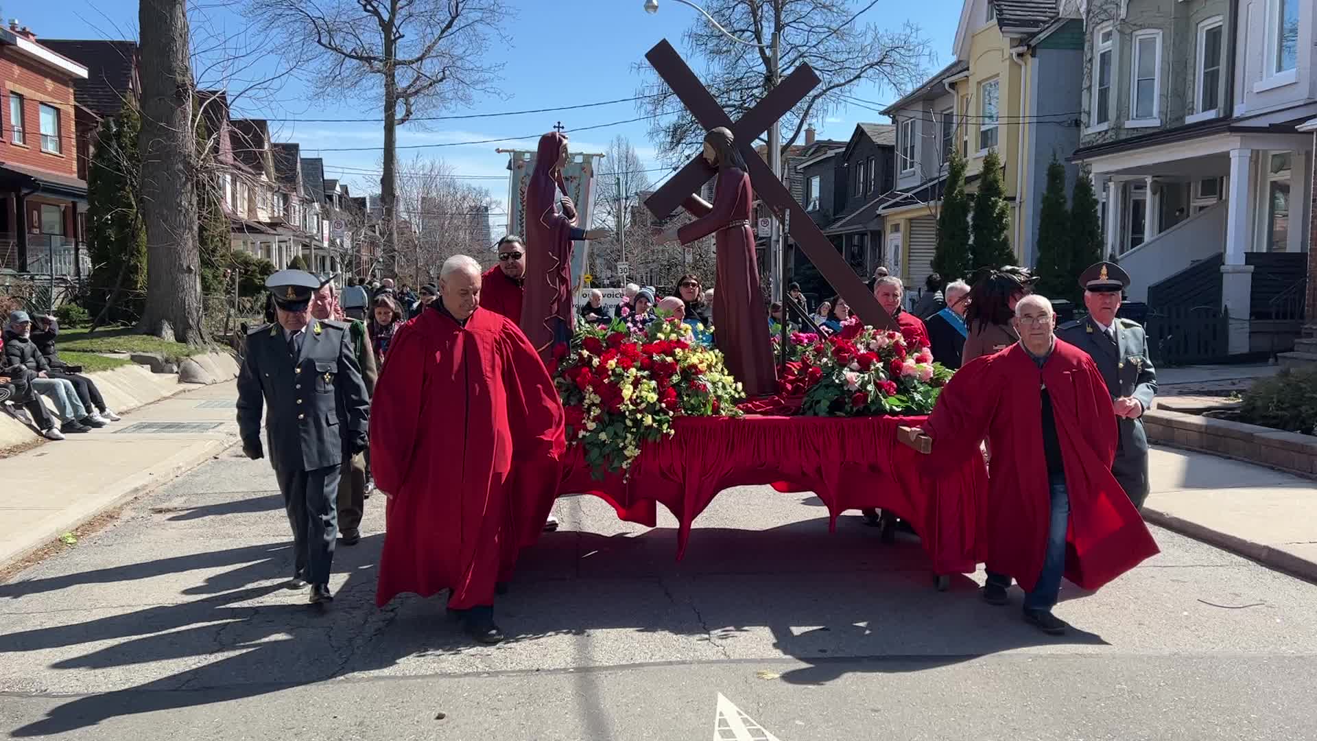 Good Friday Procession During Holy Week In Toronto