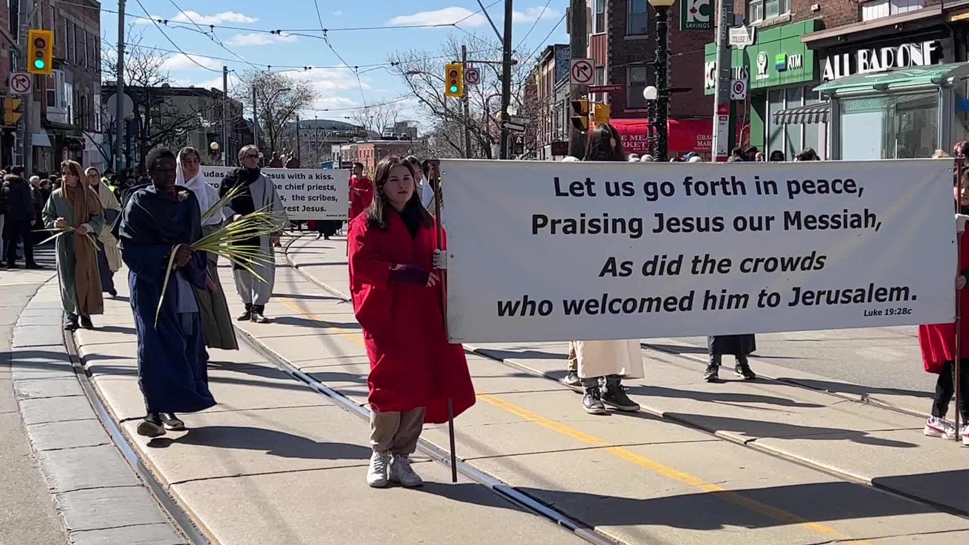 Good Friday Procession During Holy Week In Toronto