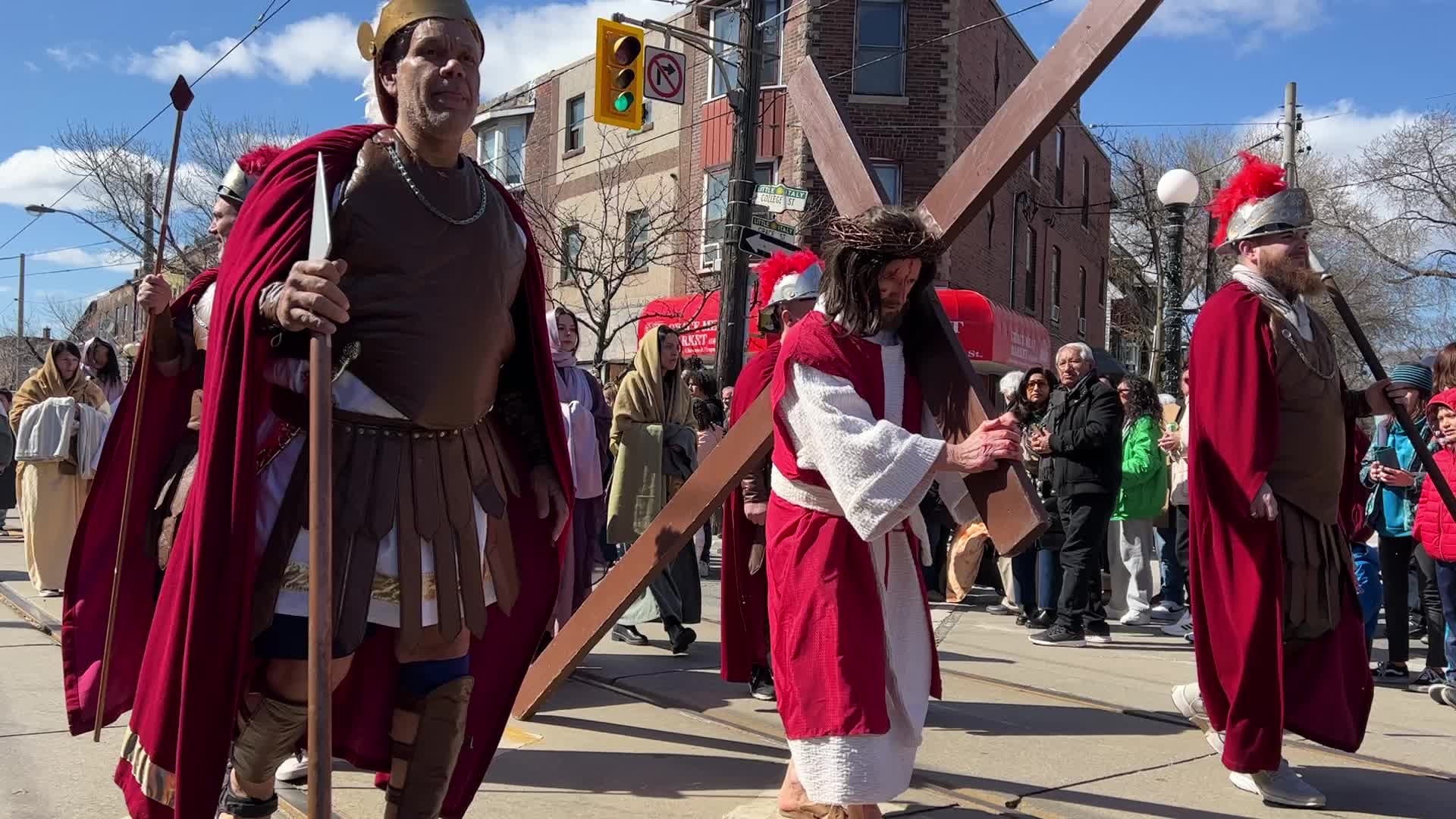 Good Friday Procession During Holy Week In Toronto