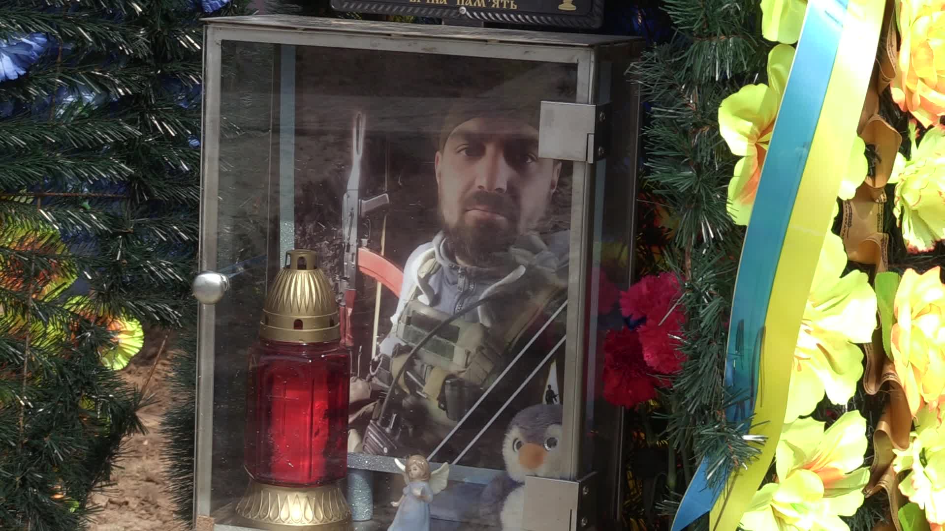 A cemetery where Ukrainian soldiers are buried in the town of Brovary, amid Russia's invasion of Ukraine.