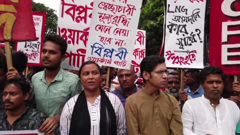 Protesting against the recent gas price hike in Bangladesh