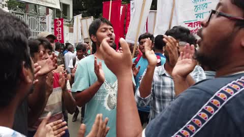 Protesting against the recent gas price hike in Bangladesh