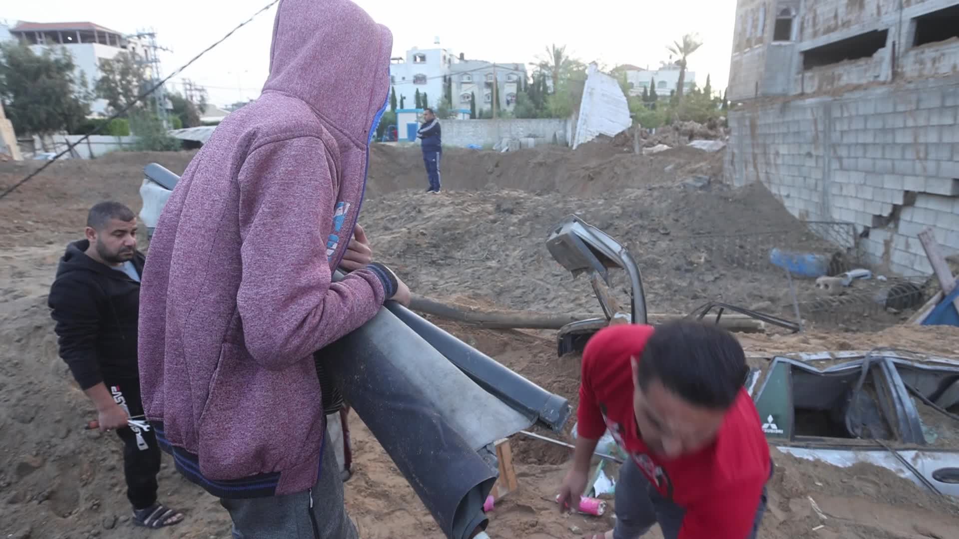 Aftermath of Israeli Airstrike In Gaza, Palestine