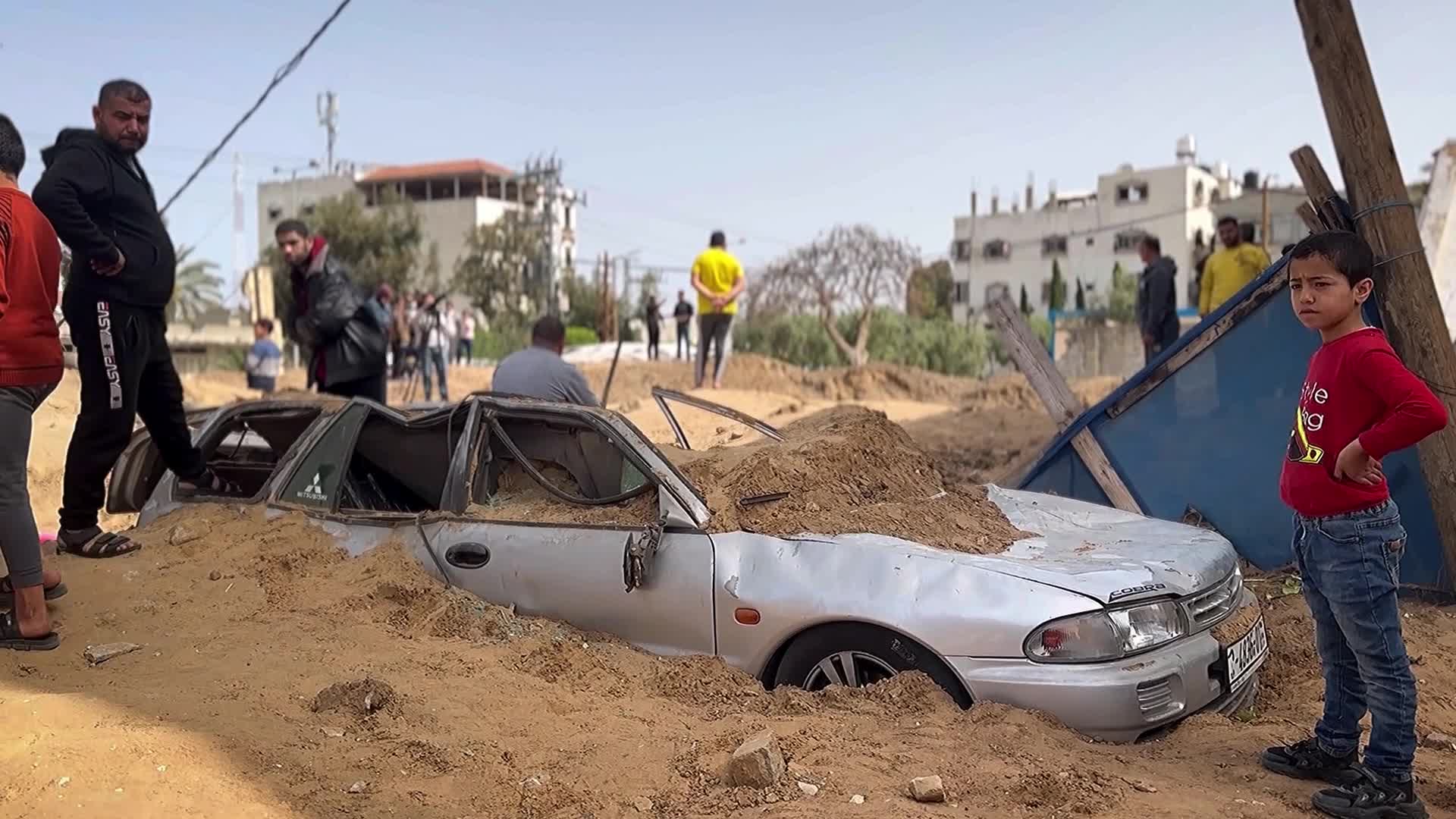 Aftermath of Israeli Air Strike In Gaza, Palestine