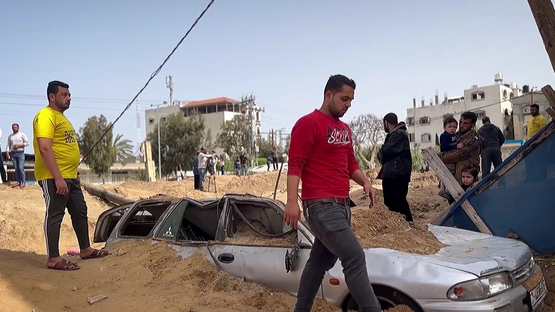 Aftermath of Israeli Air Strike In Gaza, Palestine