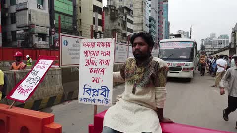 Protesting against the recent gas price hike in Bangladesh