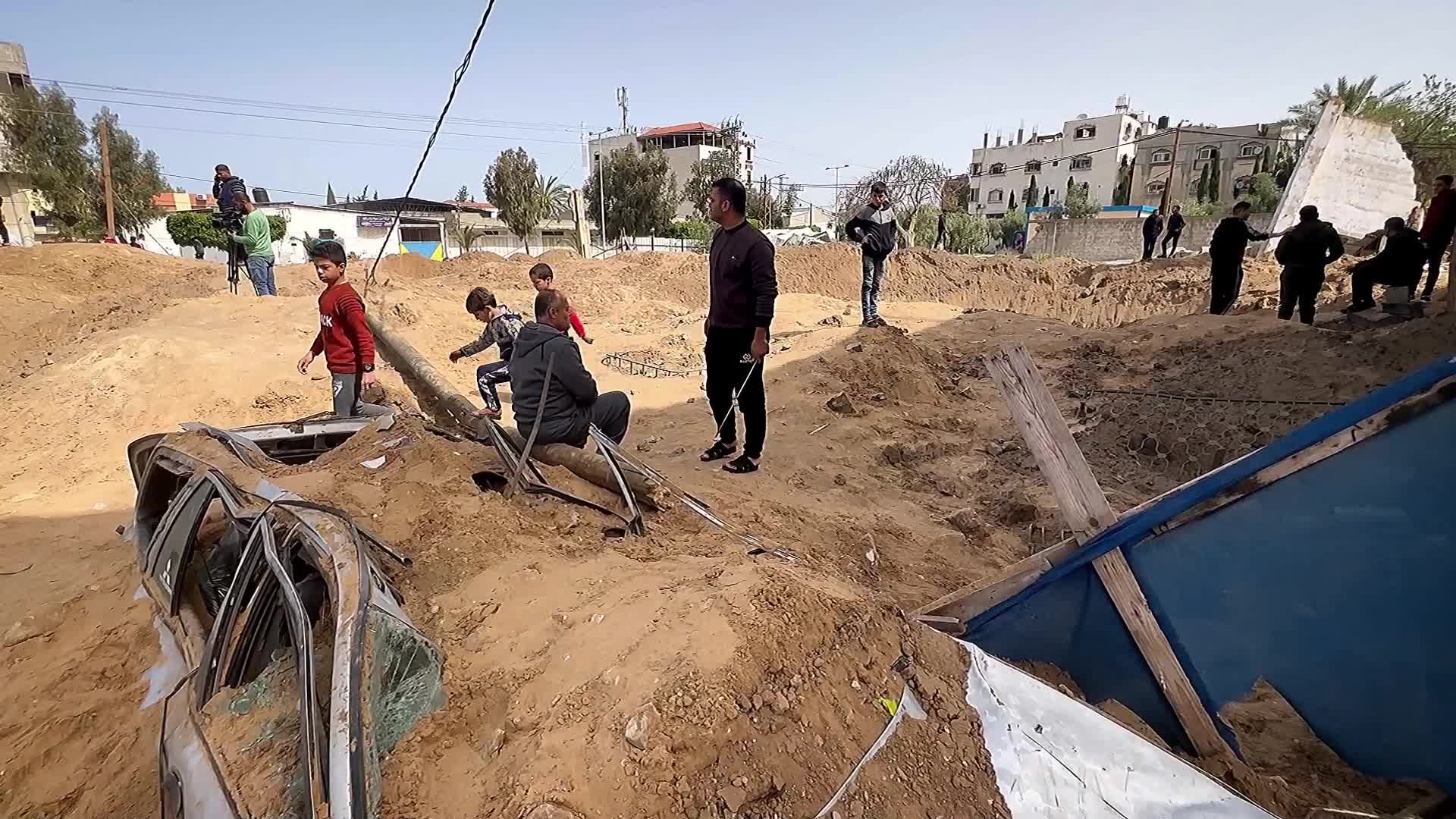 Aftermath of Israeli Air Strike In Gaza, Palestine