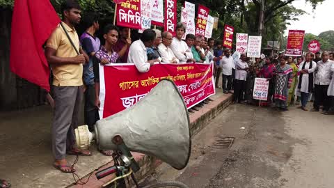 Protesting against the recent gas price hike in Bangladesh