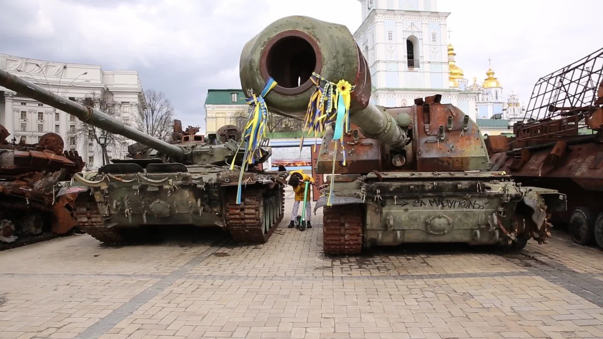 A memorial site in Kyiv, Ukraine