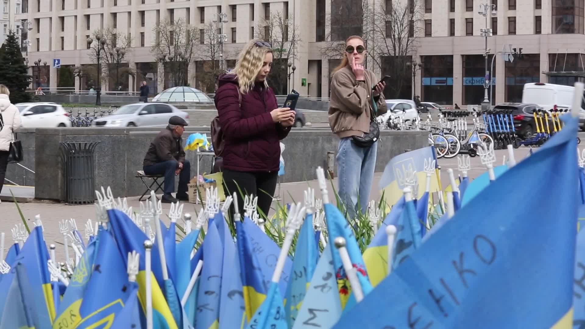 A memorial site in Kyiv, Ukraine