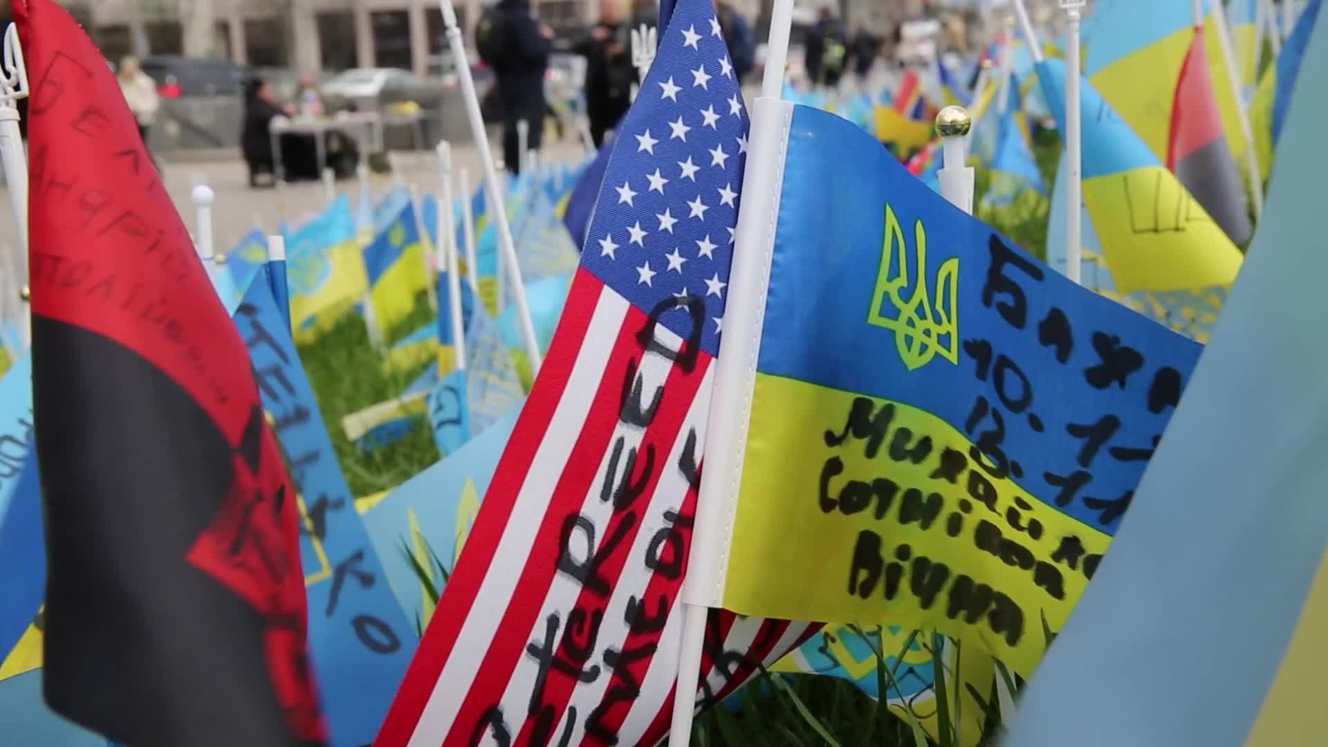 A memorial site in Kyiv, Ukraine