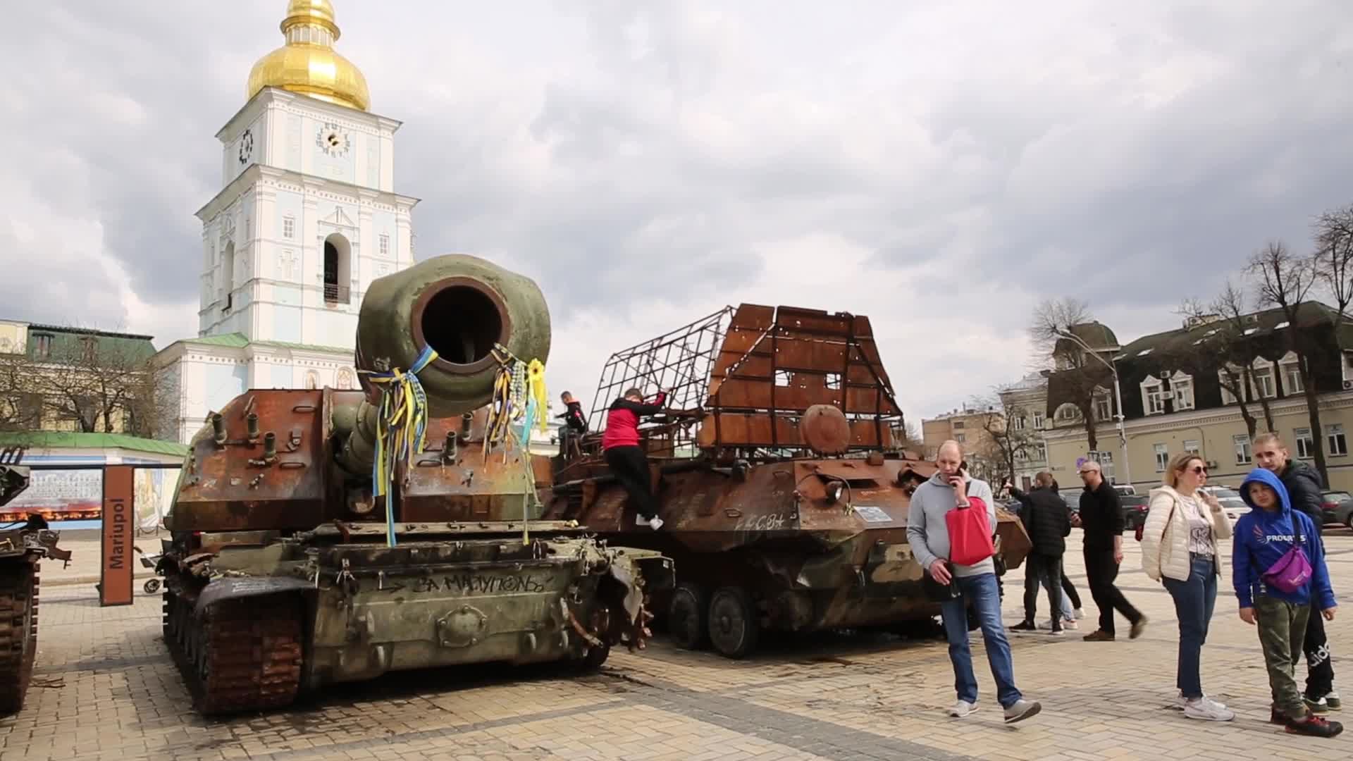 A memorial site in Kyiv, Ukraine