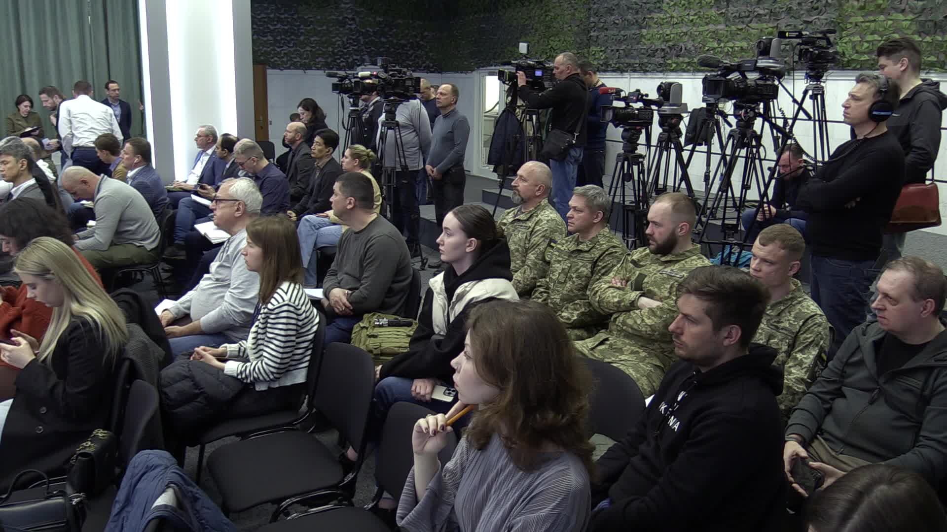 A media briefing of the Security and Defense Forces of Ukraine in Kyiv, amid Russian invasion of Ukraine.
