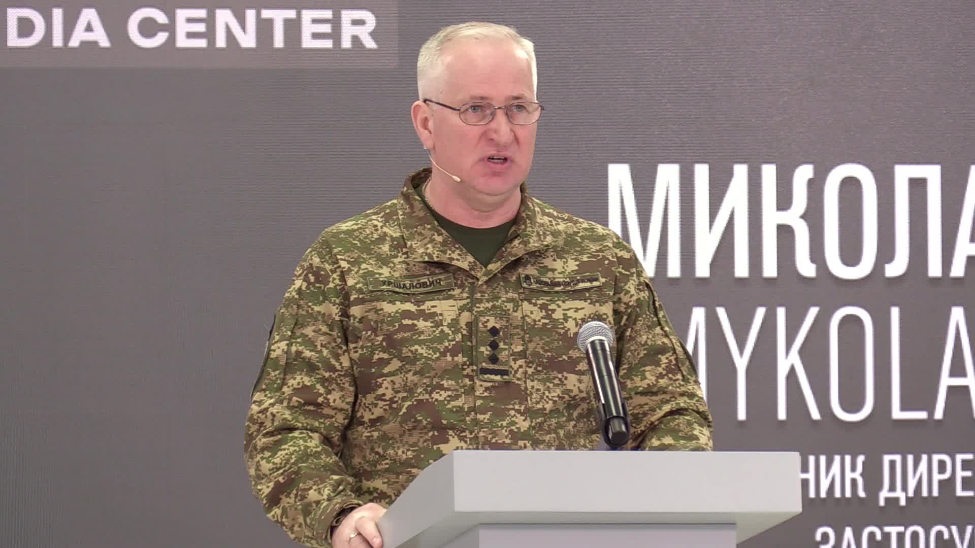 A media briefing of the Security and Defense Forces of Ukraine in Kyiv, amid Russian invasion of Ukraine.