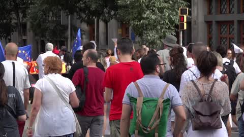 Hundreds of people protested in front of the Italian Consulate and in support of NGOs that rescue migrants at sea