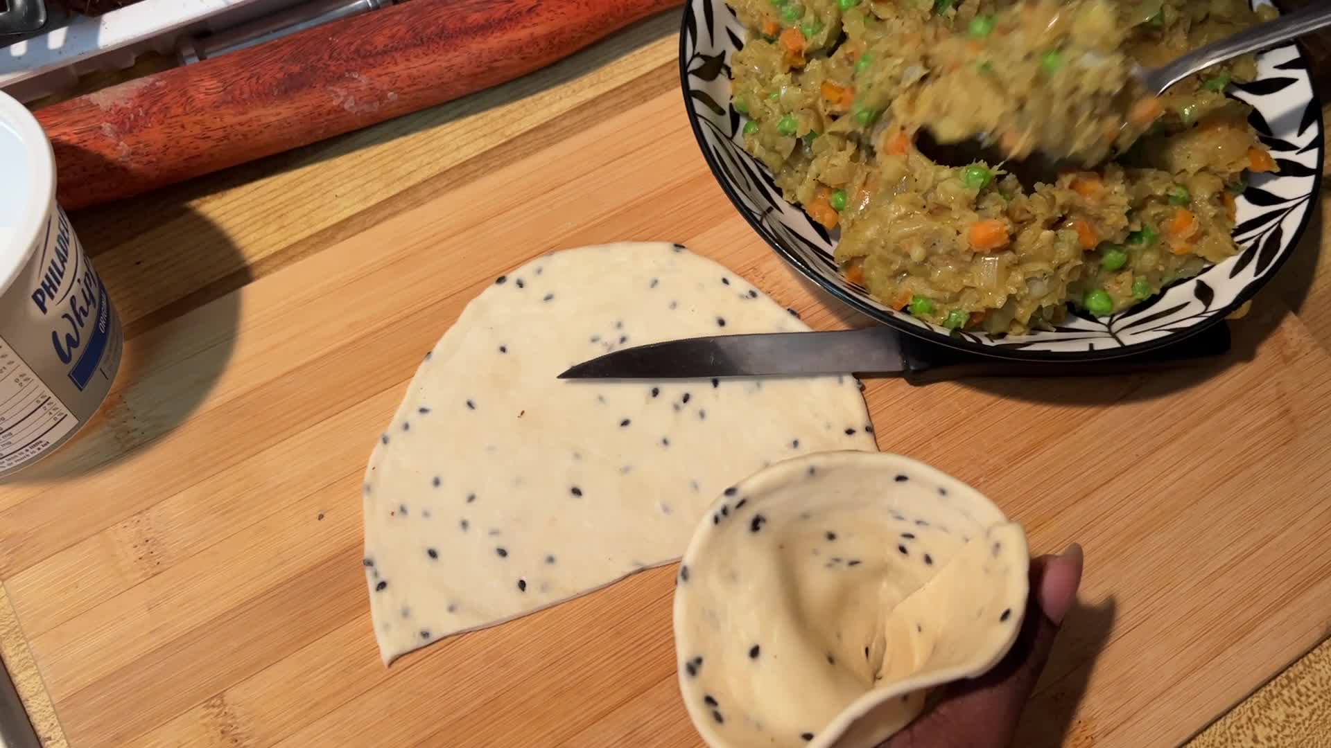 Vegetable samosas