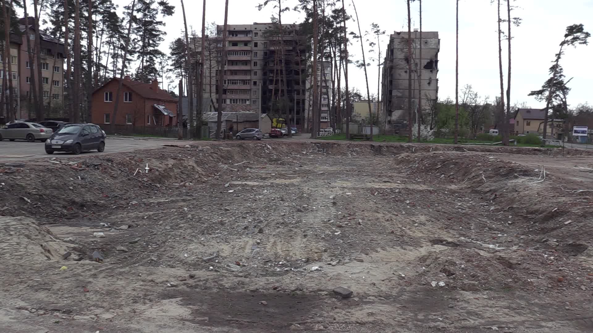 Daily life in the town of Irpin, amid Russia's invasion of Ukraine