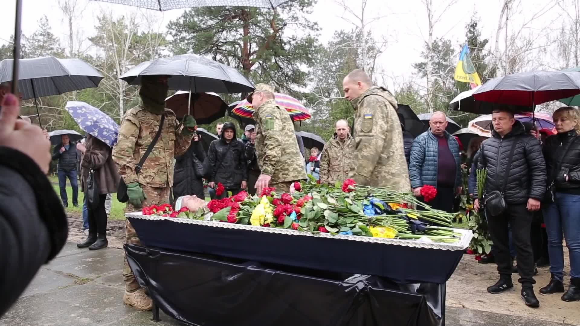 Funeral of a fallen soldier in Kyiv, Ukraine