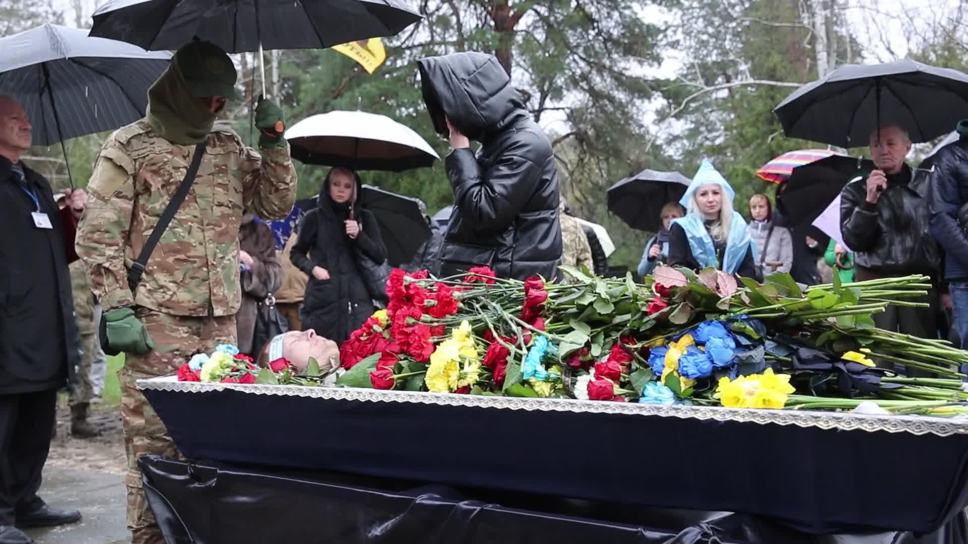 Funeral of a fallen soldier in Kyiv, Ukraine