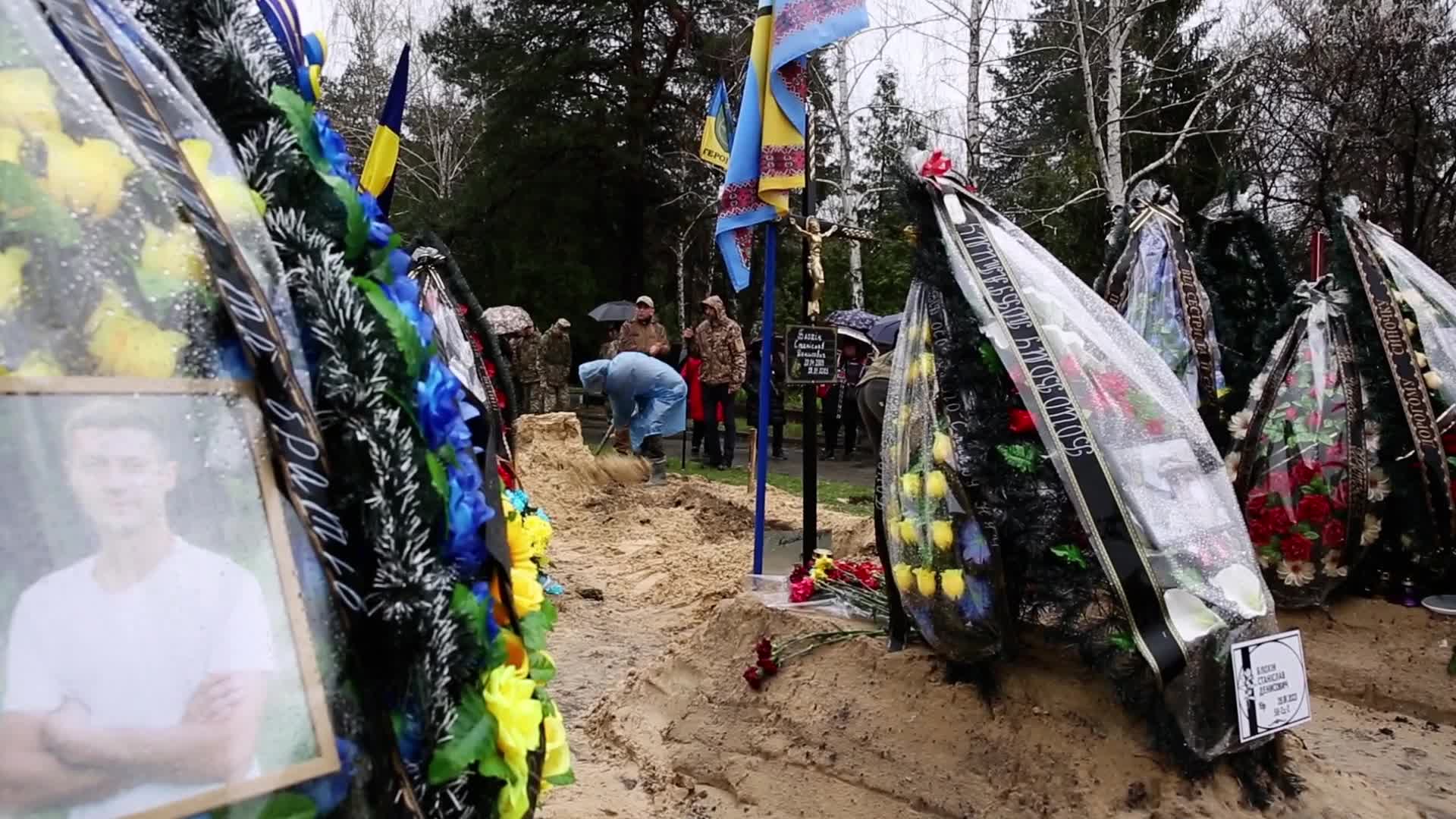 Funeral of a fallen soldier in Kyiv, Ukraine