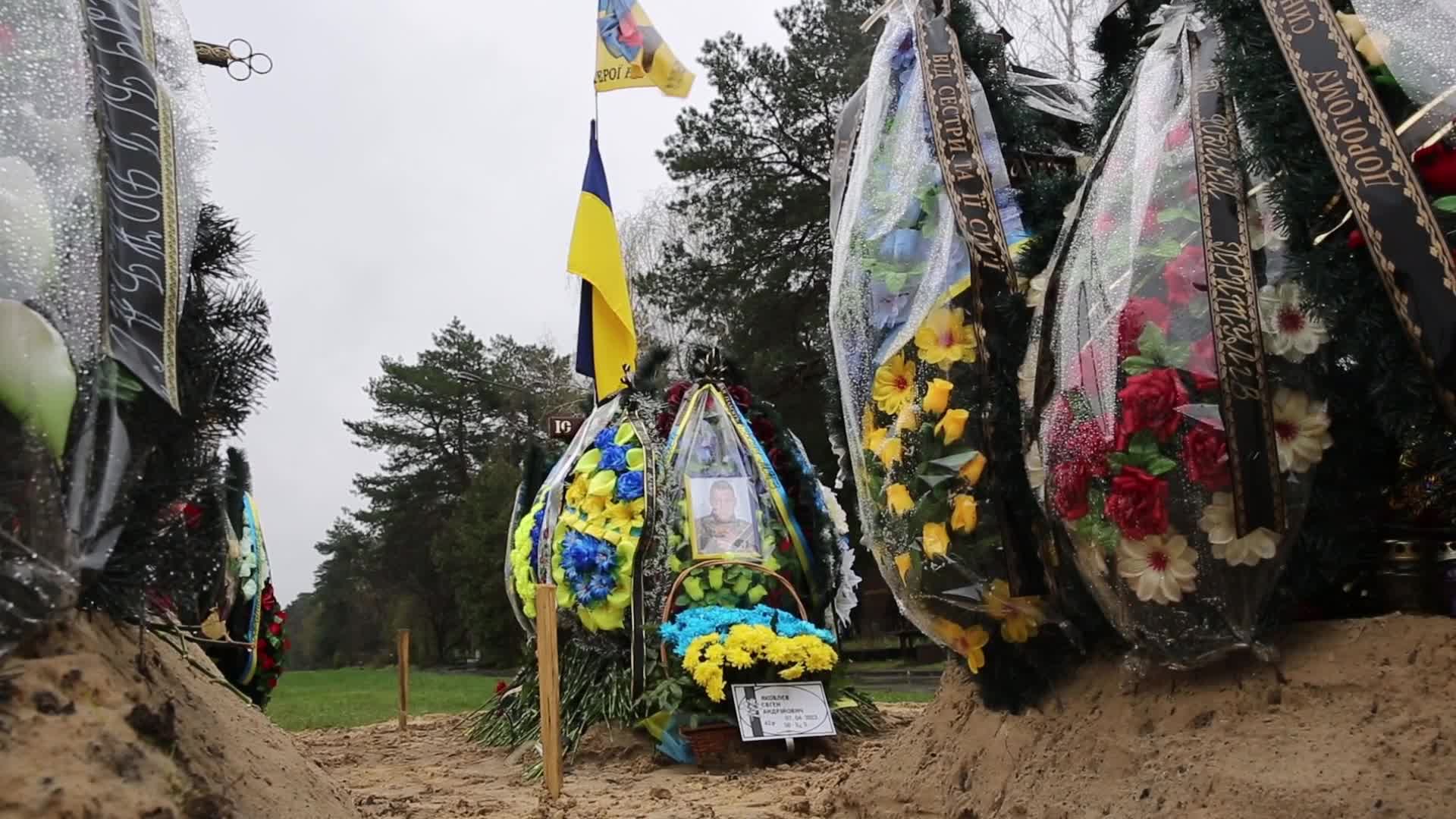 Funeral of a fallen soldier in Kyiv, Ukraine