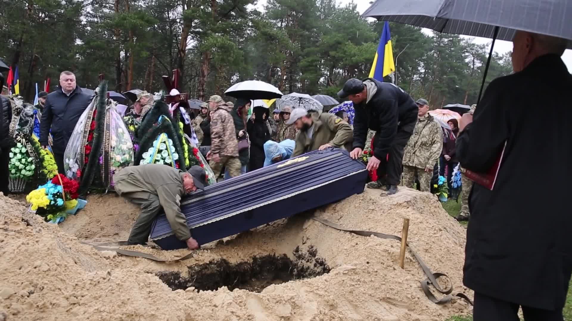 Funeral of a fallen soldier in Kyiv, Ukraine