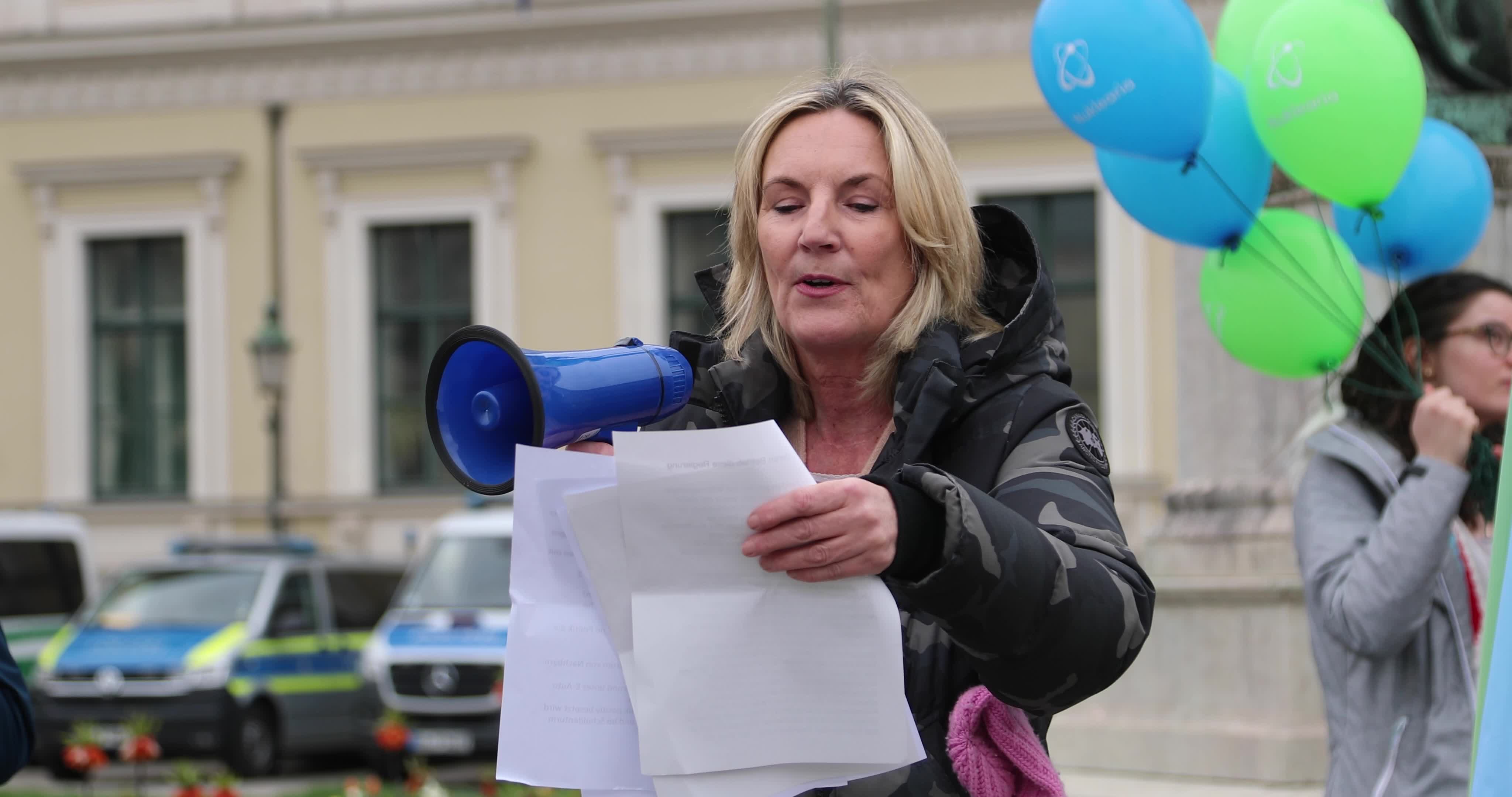 Protest for the usage of nuclear power