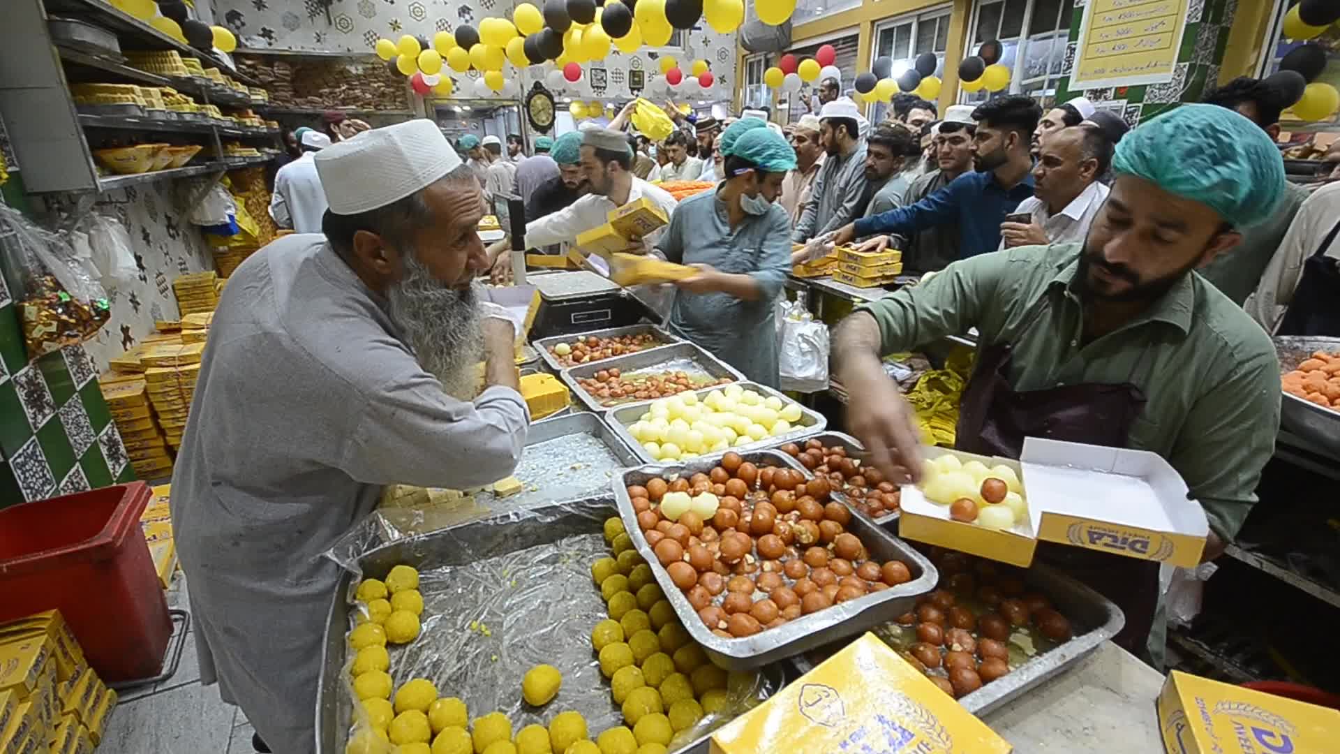 Sweets sales ahead of Eid al-Fitr in Pakistan