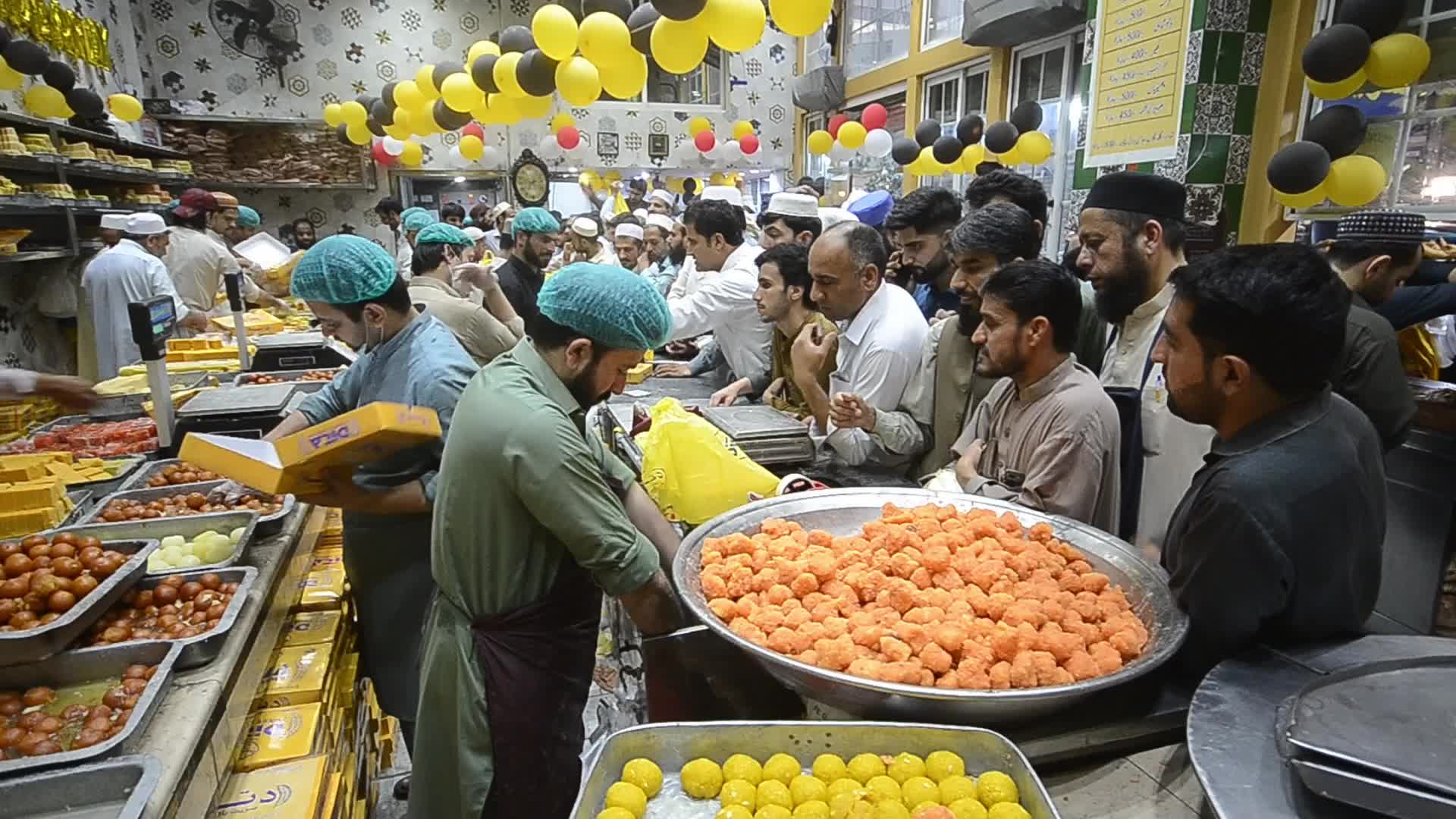 Sweets sales ahead of Eid al-Fitr in Pakistan