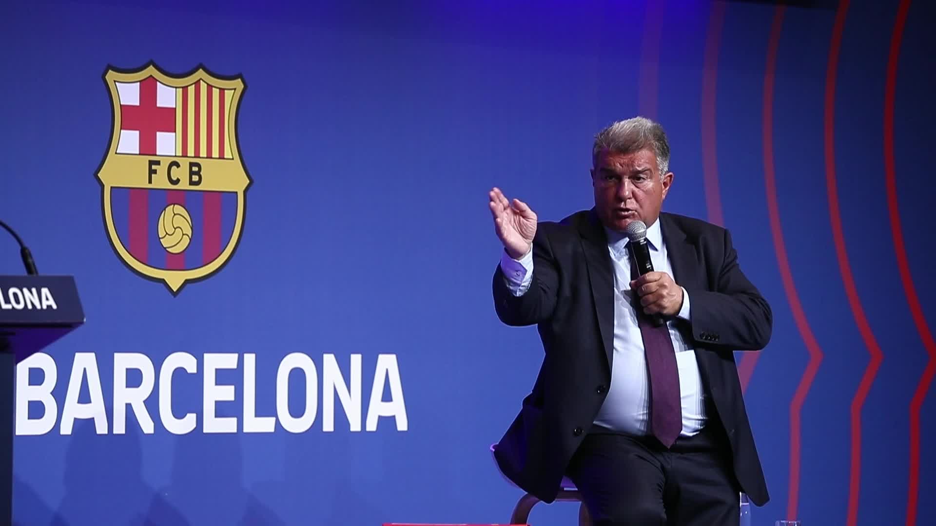 Joan Laporta press conference about the Negreira case