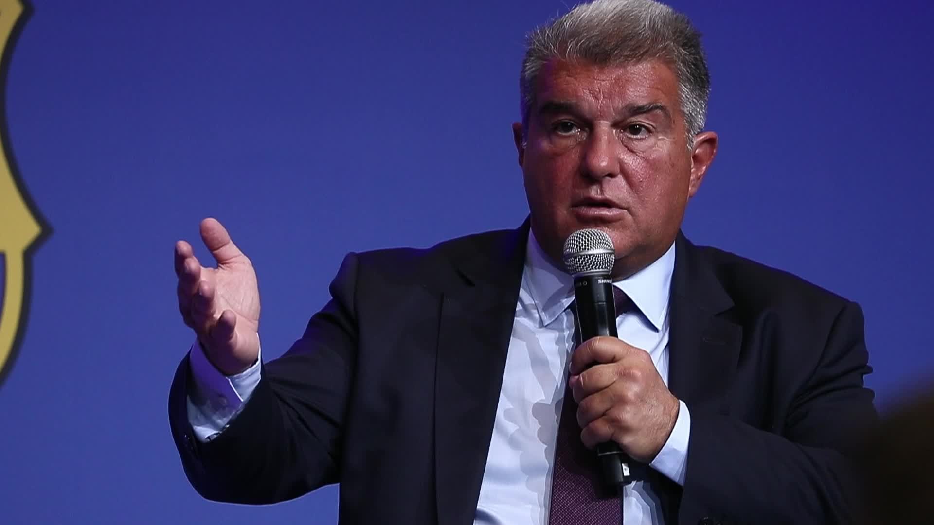Joan Laporta press conference about the Negreira case
