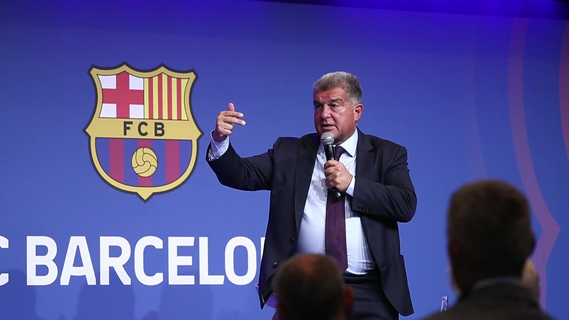 Joan Laporta press conference about the Negreira case